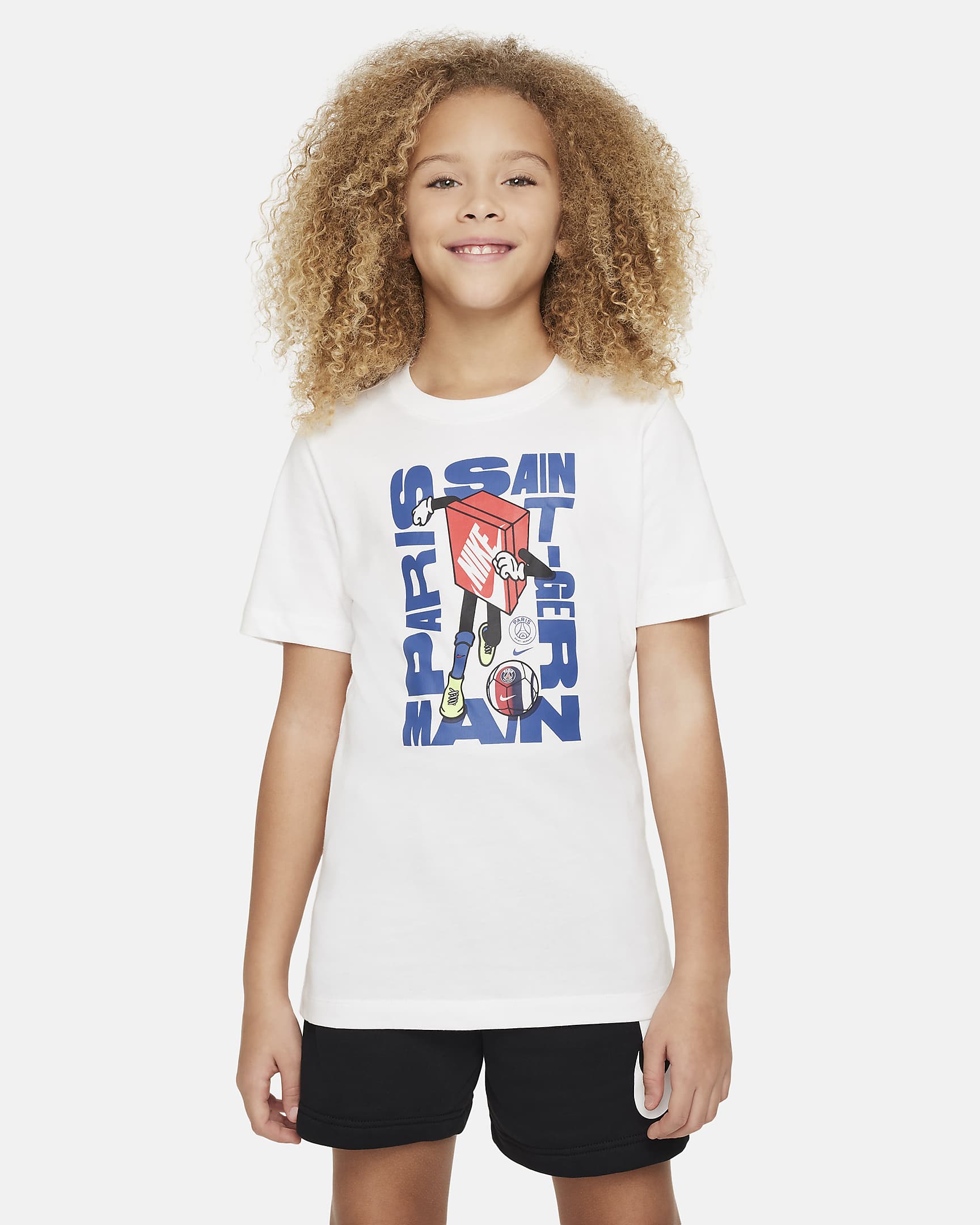 Paris Saint-Germain Big Kids' Nike Soccer T-Shirt - White