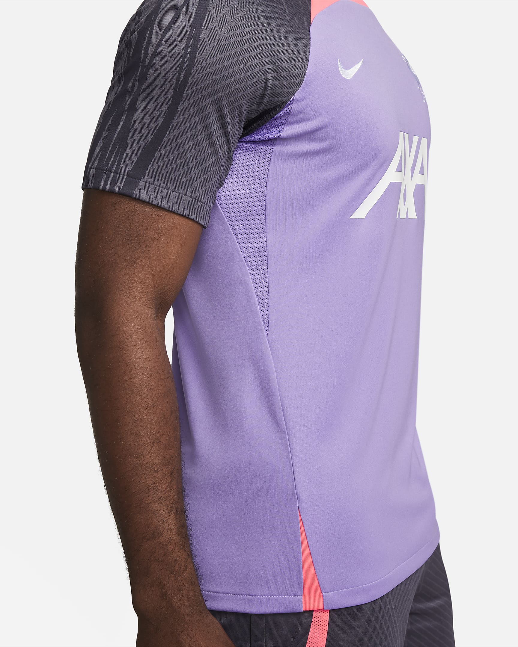 Liverpool F.C. Strike Third Men's Nike Dri-FIT Football Short-Sleeve Top - Space Purple/Hot Punch/White