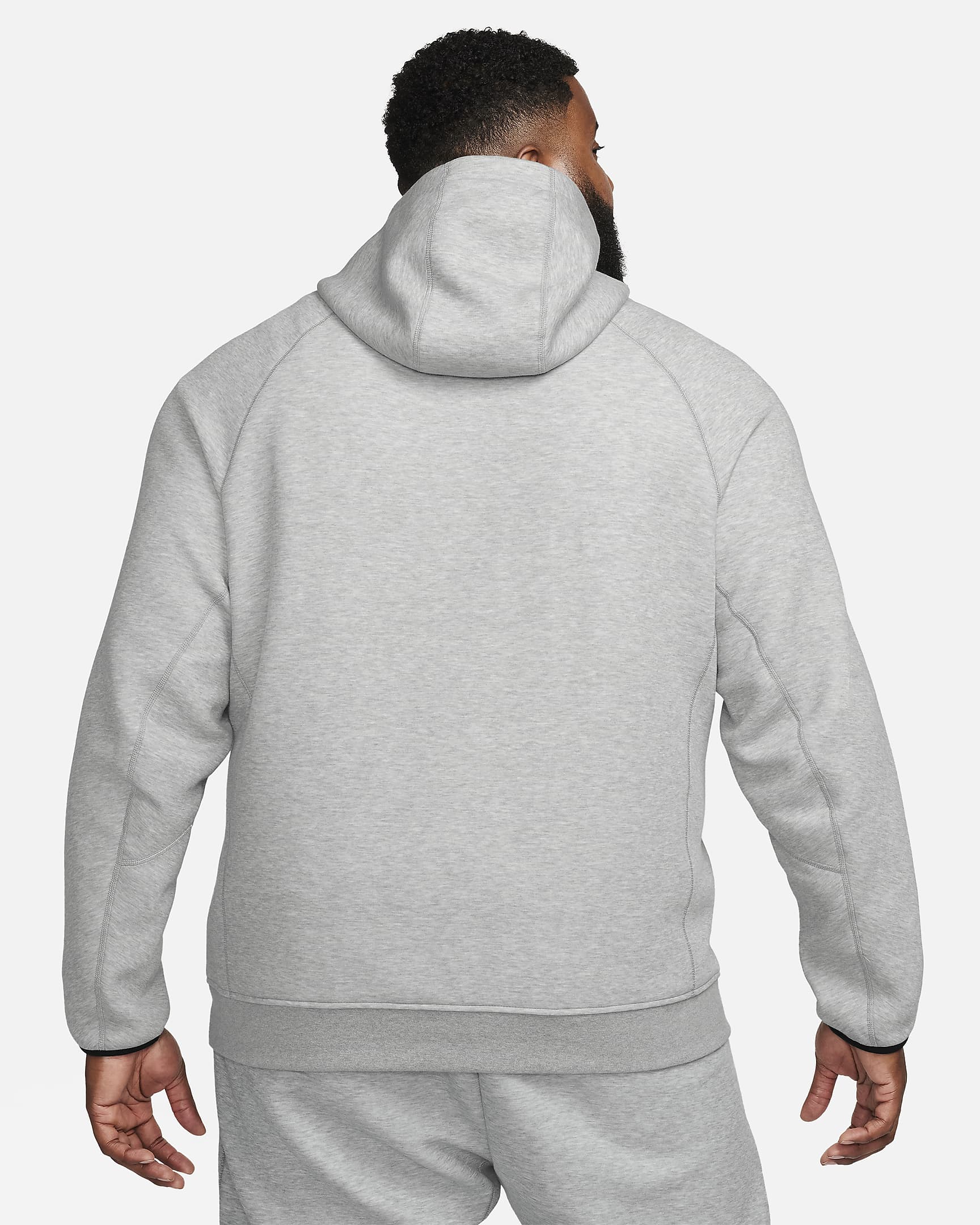 Nike Sportswear Tech Fleece Hoodie voor heren - Dark Grey Heather/Zwart