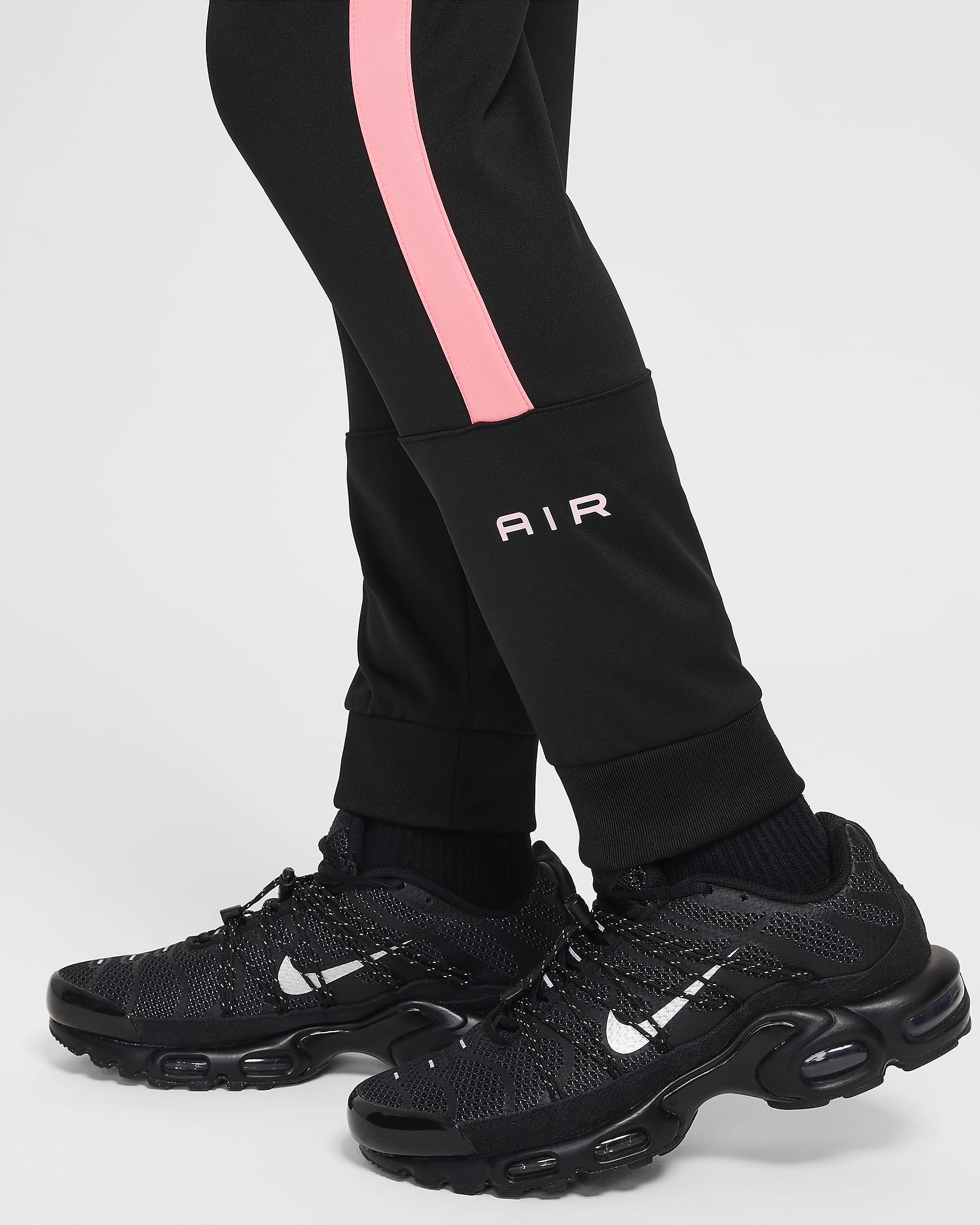 Pantaloni jogger Nike Air – Ragazzo - Nero/Pink Foam