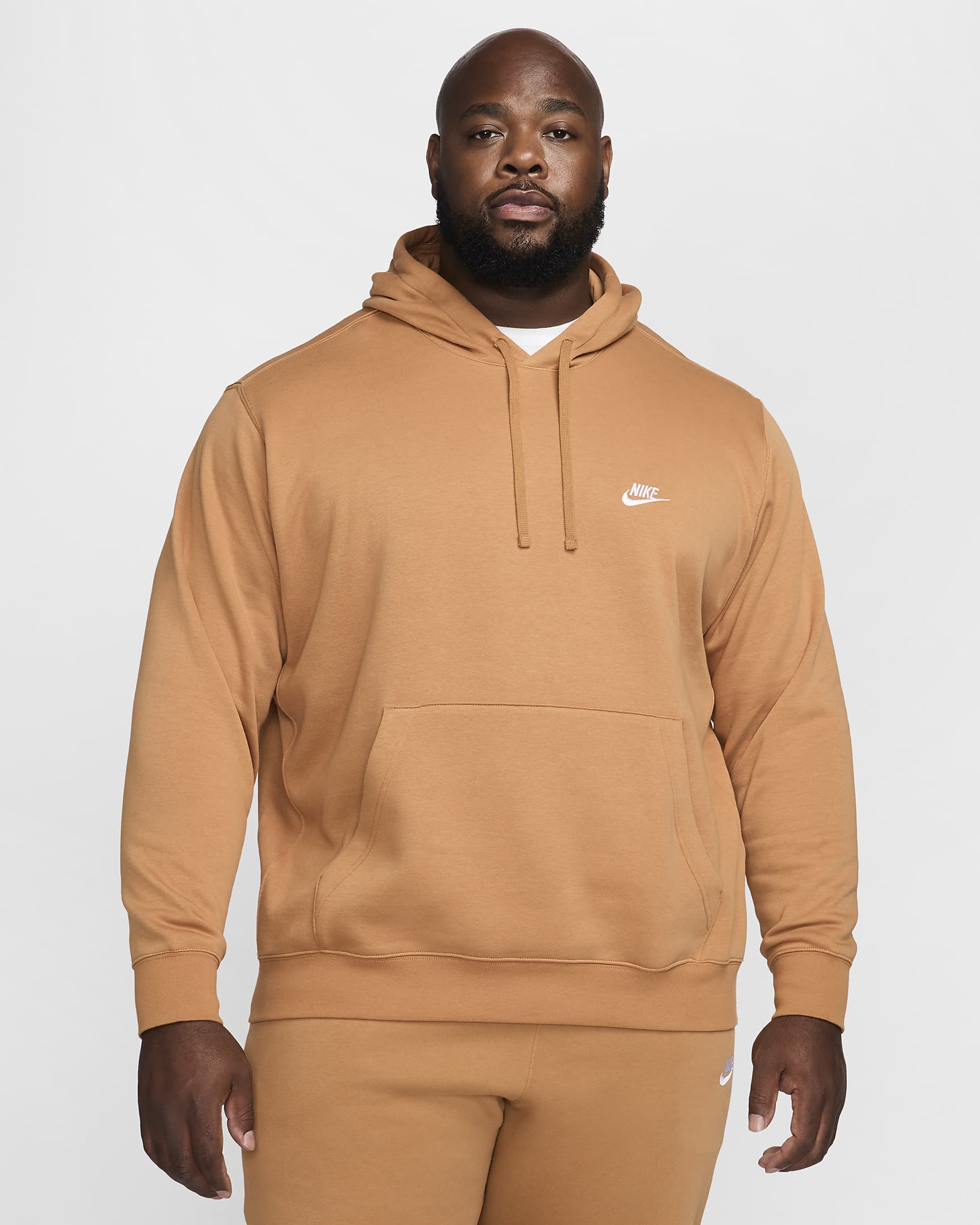 Sweat à capuche Nike Sportswear Club Fleece - Flax/Flax/Blanc