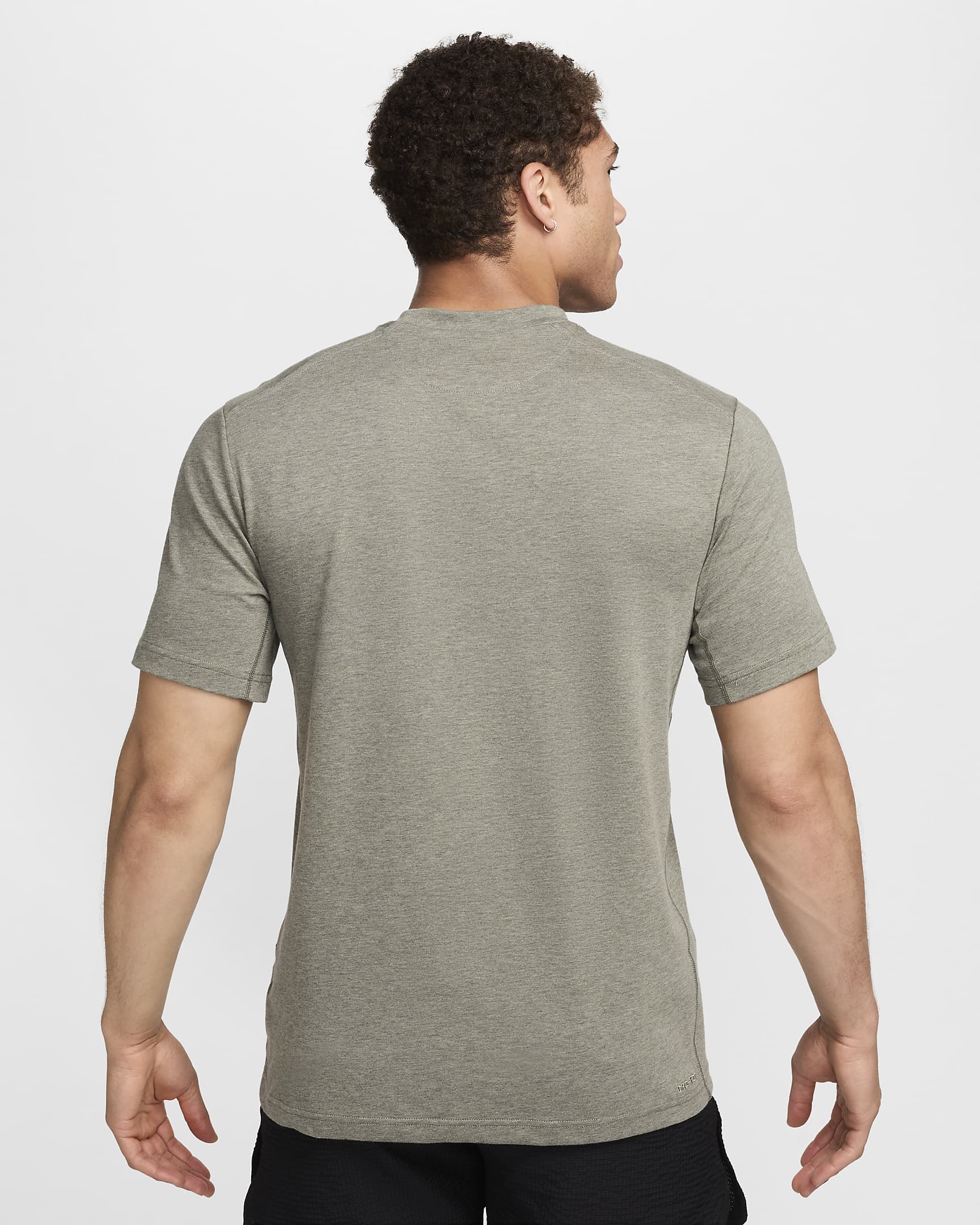 Nike Primary Swoosh Men's Dri-FIT Short-Sleeve Versatile Top - Dark Stucco/Cargo Khaki/Heather/Dark Stucco