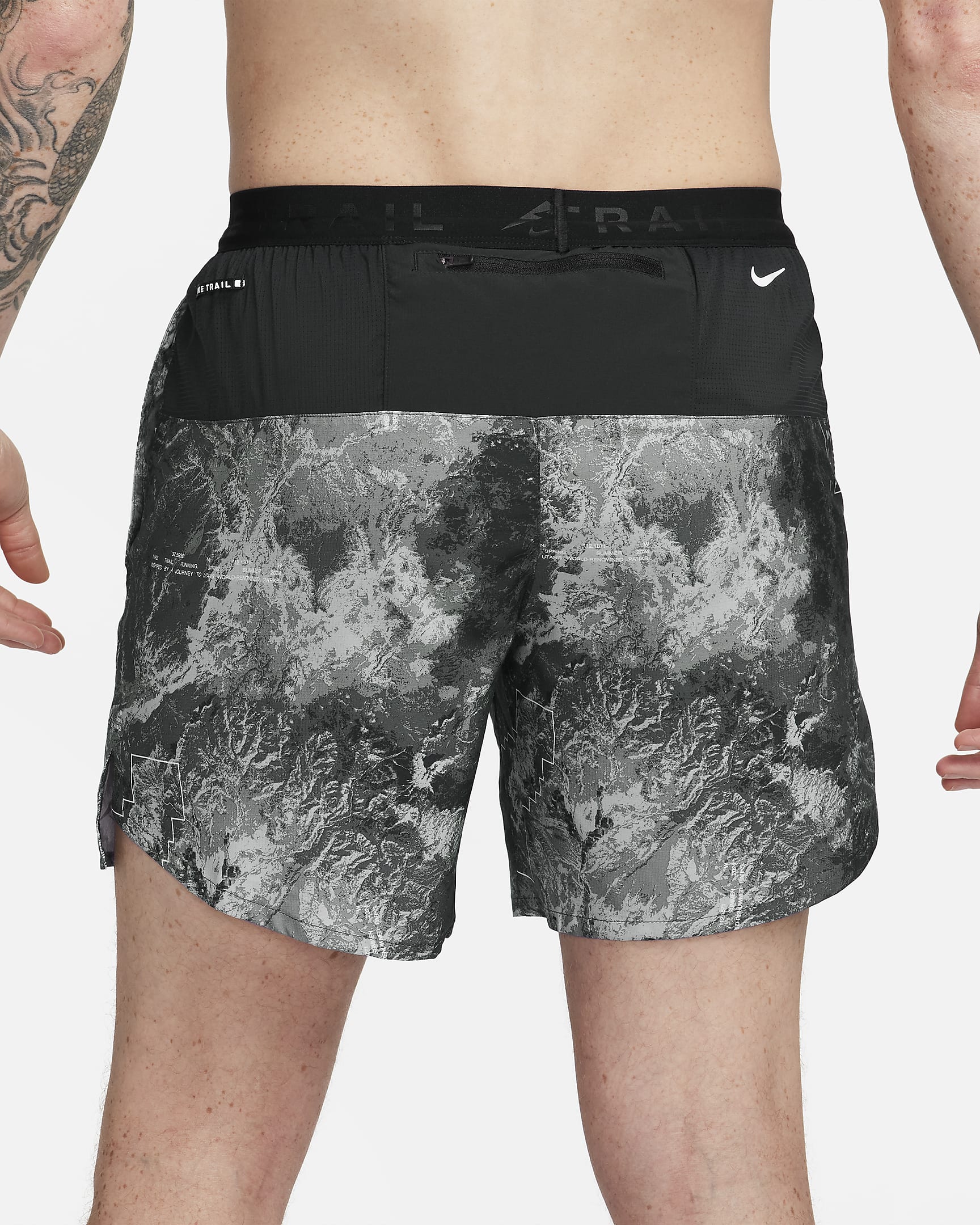 Short de running avec sous-short intégré 18 cm Dri-FIT Nike Stride pour homme - Anthracite/Noir/Noir/Summit White