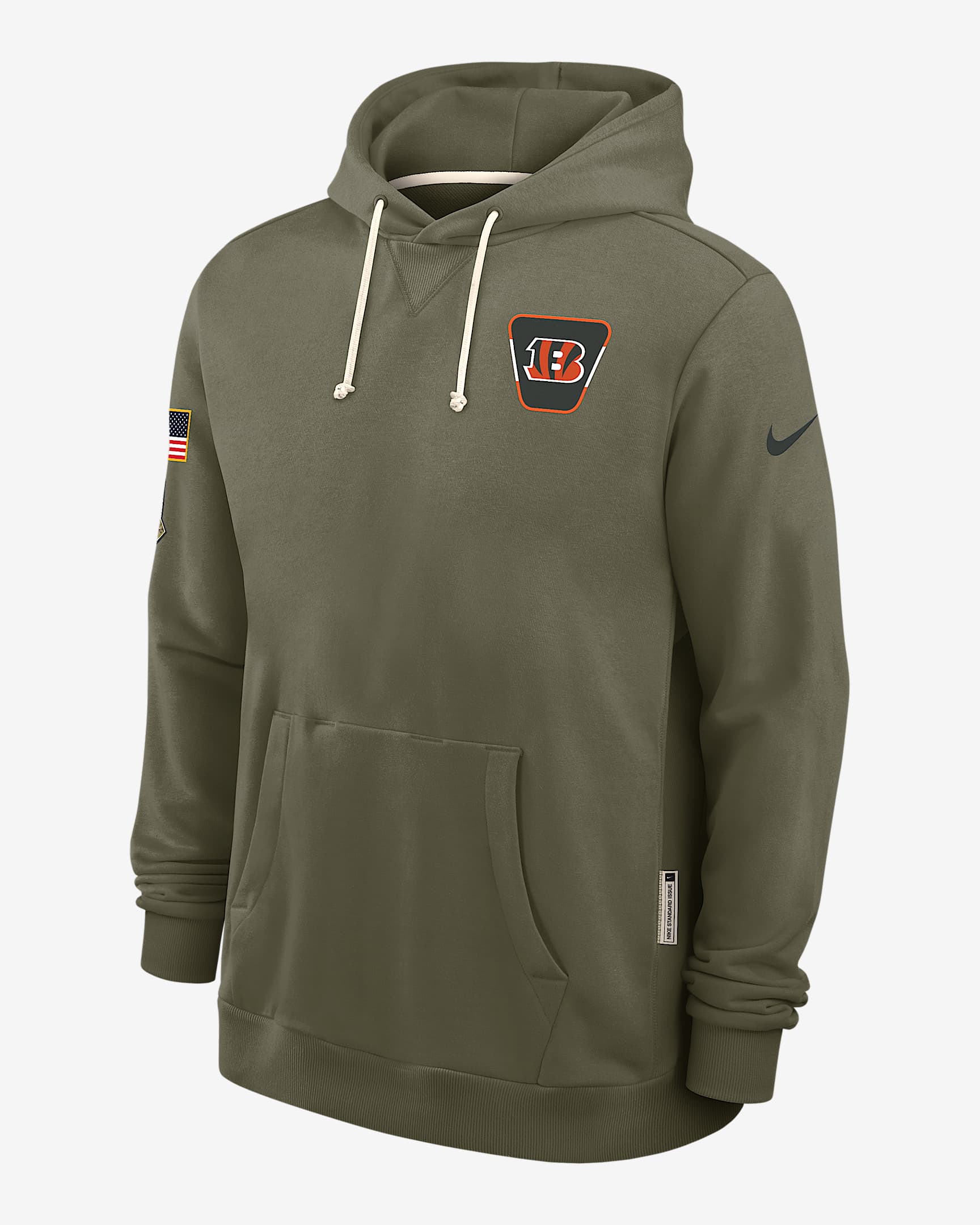 Cincinnati Bengals Salute to Service Sideline Dominant Force Men's Nike Dri-FIT NFL Pullover Hoodie - Olive