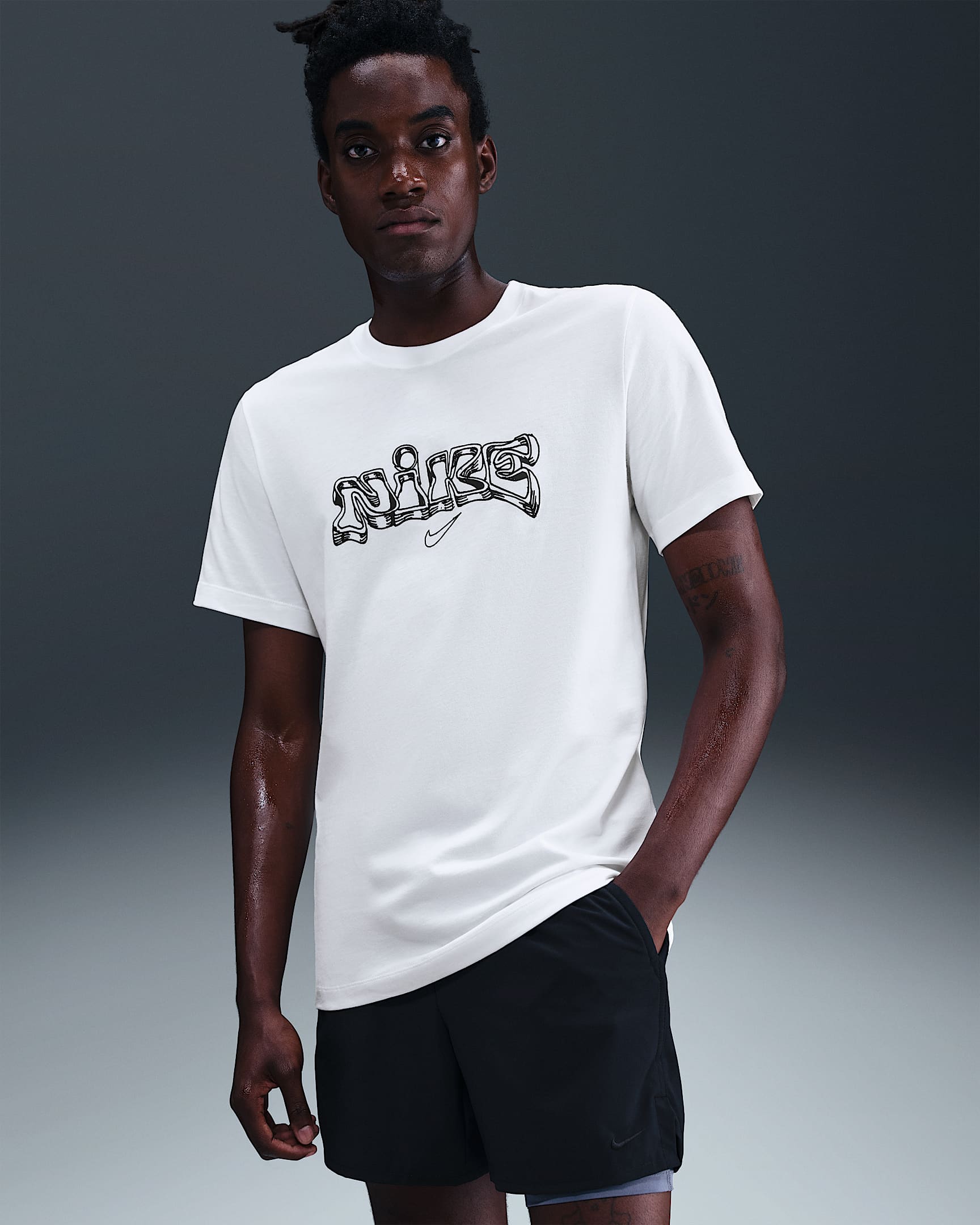 Nike Men's T-Shirt - White/Off Noir