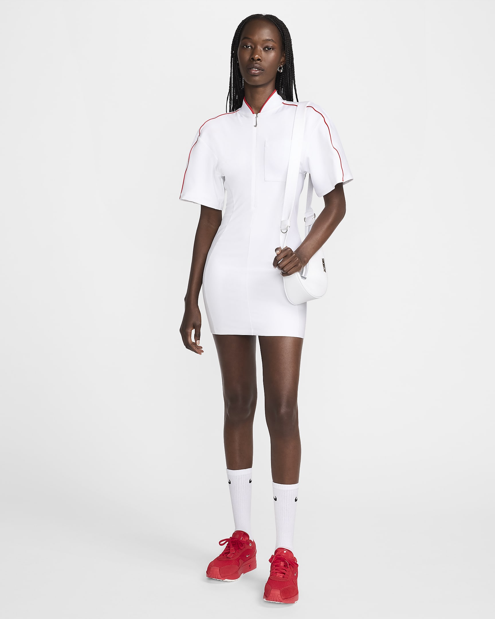 Γυναικείο φόρεμα Nike x Jacquemus - Λευκό/University Red