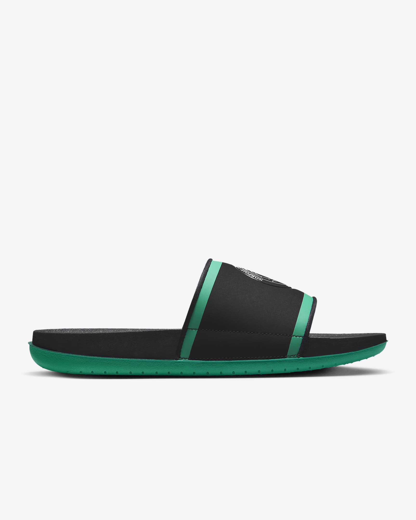 Norfolk State Nike College Offcourt Slides - Black/Sea Green/White