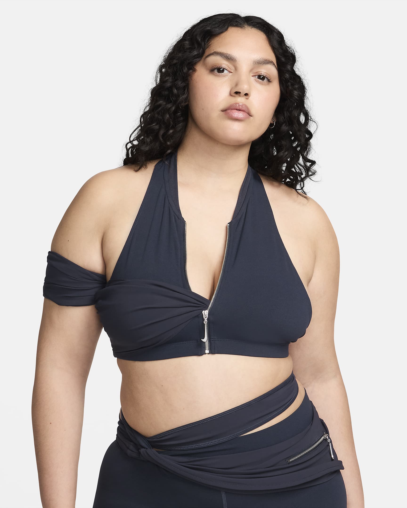 Haut dos nu Nike x Jacquemus pour femme - Dark Obsidian