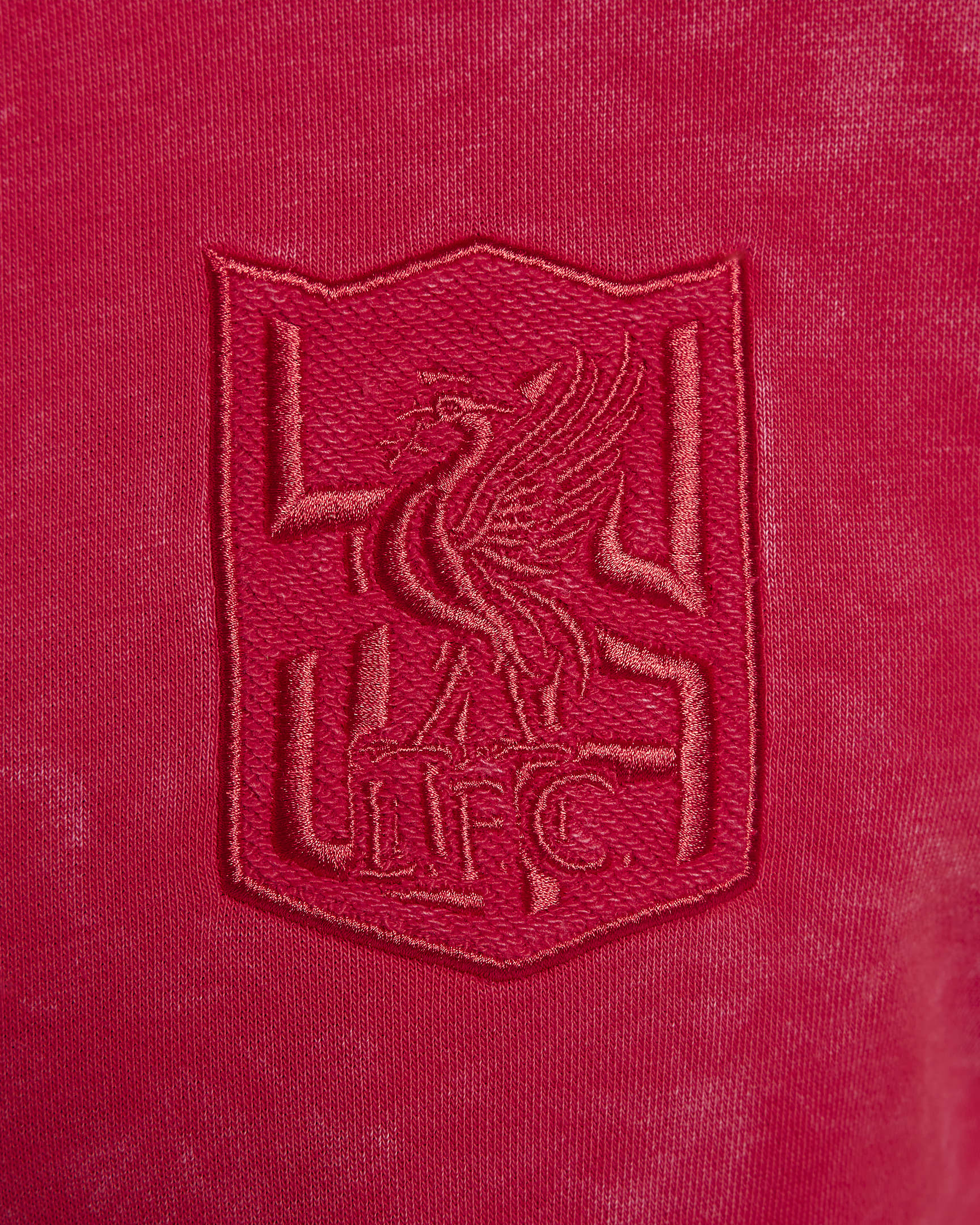 FC Liverpool Club Third Nike Fußball-Hoodie aus French Terry mit durchgehendem Reißverschluss (Herren) - University Red/Schwarz