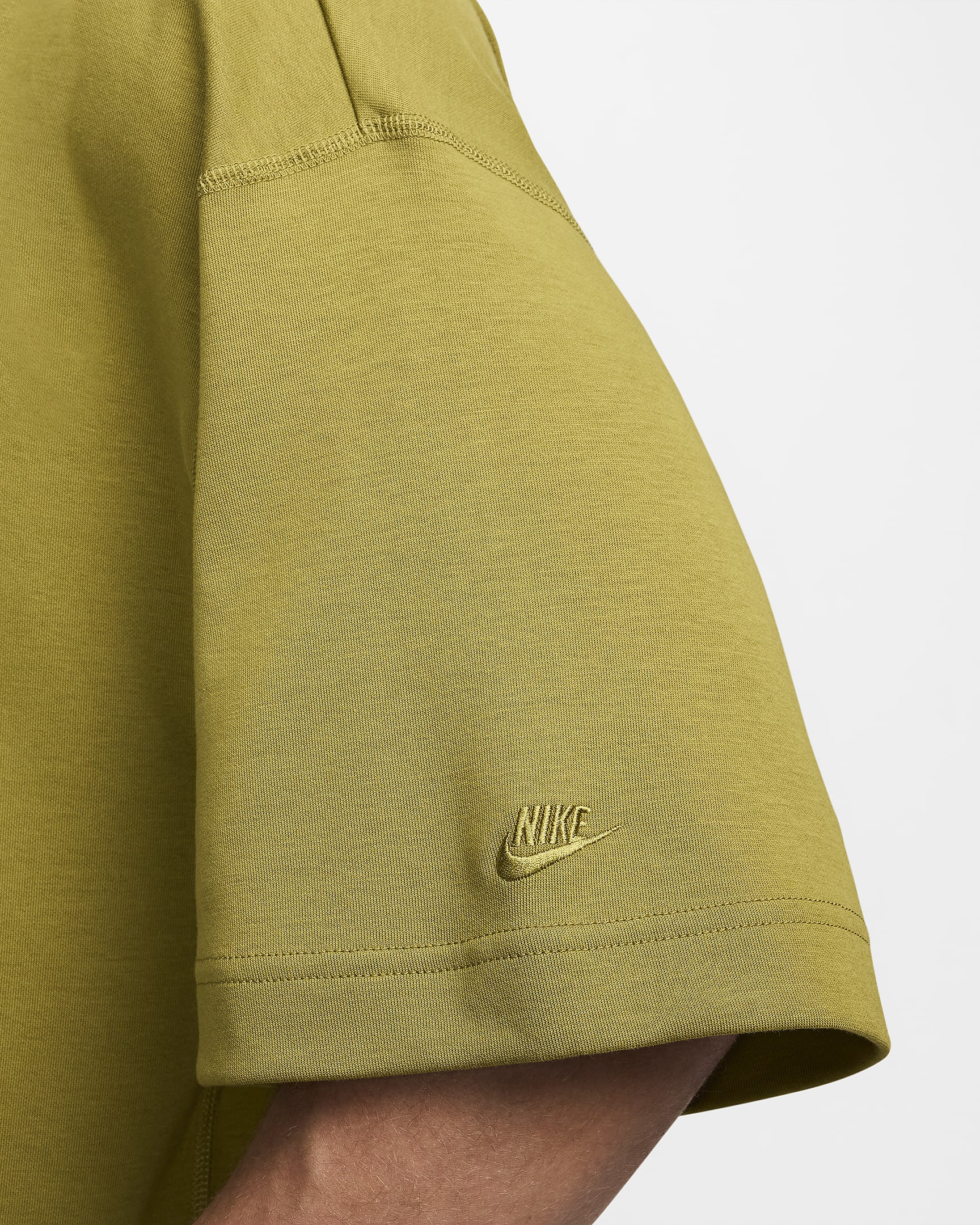 Nike Tech Men's Short-Sleeve Fleece Top - Pacific Moss/Pacific Moss