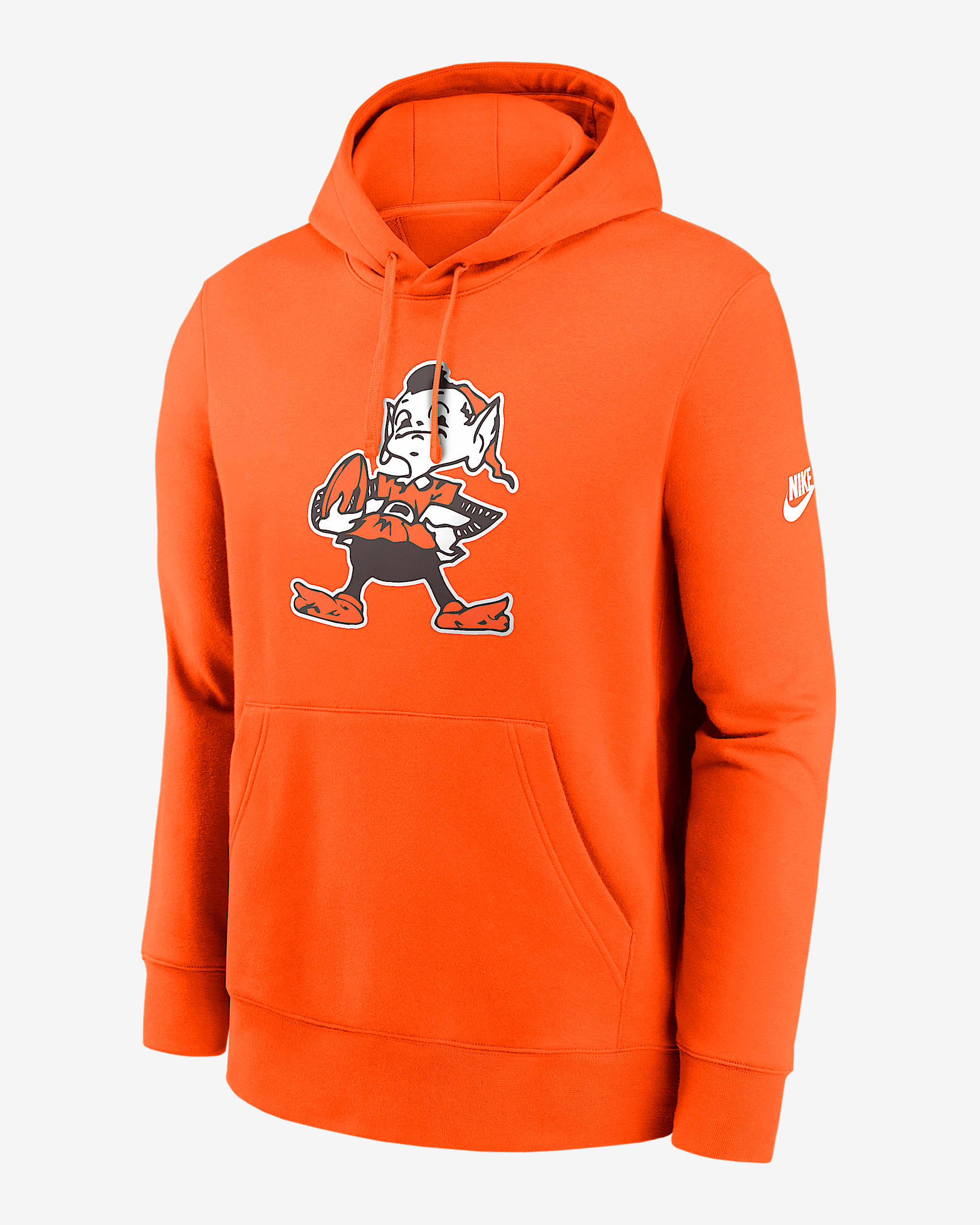 Cleveland Browns Club Logo Men's Nike NFL Pullover Hoodie - Orange