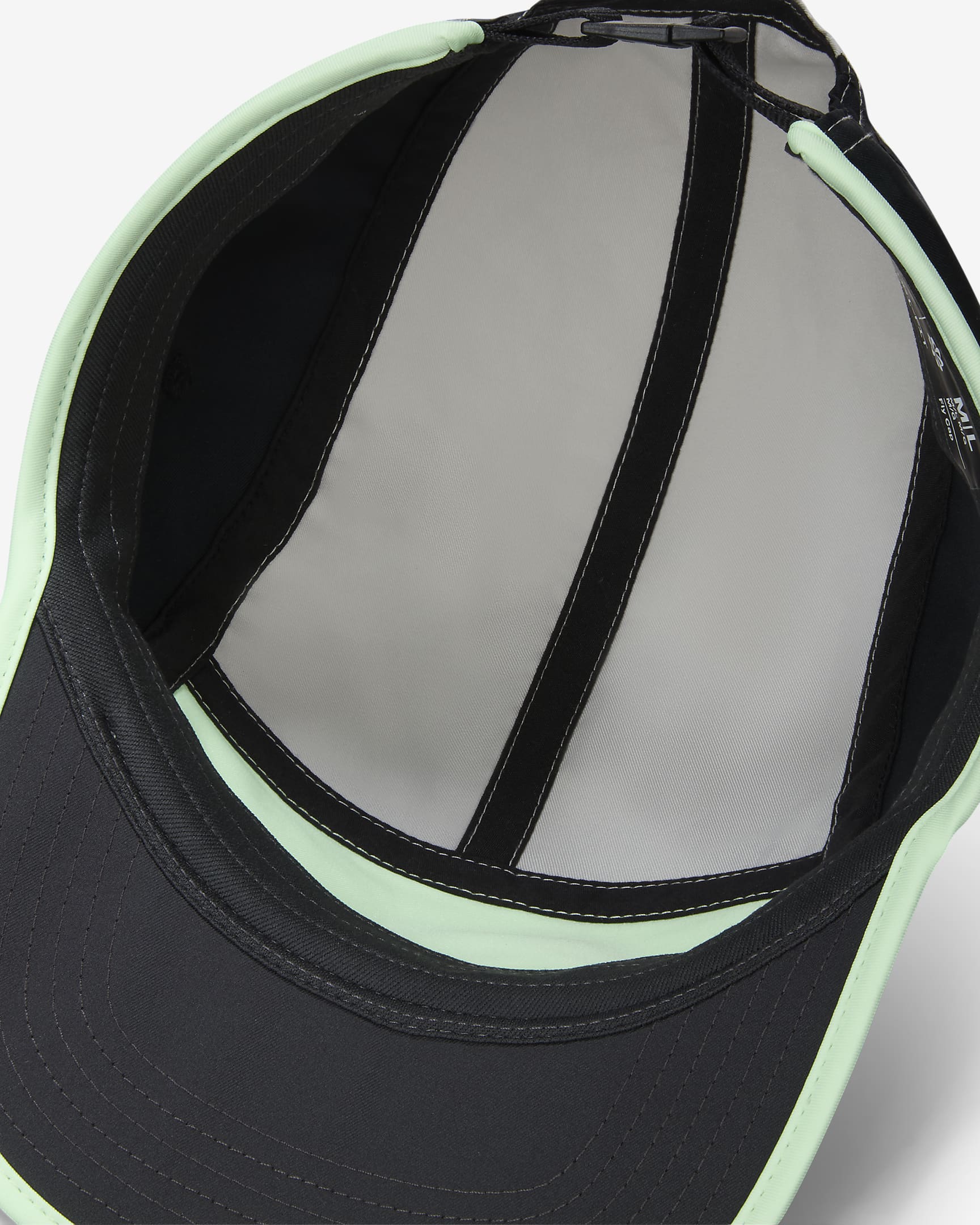 Nike Dri-FIT Fly Gorra sin estructura con logotipo Swoosh - Light Iron Ore/Vapor Green/Negro/Negro