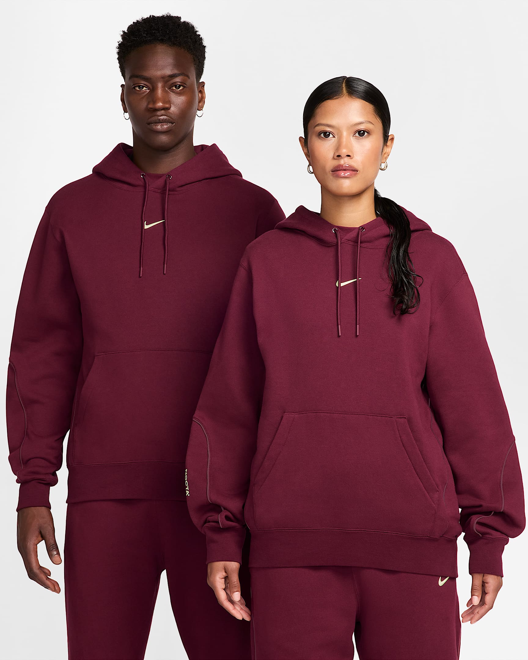 NOCTA NOCTA Fleece CS Hoodie - Dark Beetroot/Adobe/Citron Tint