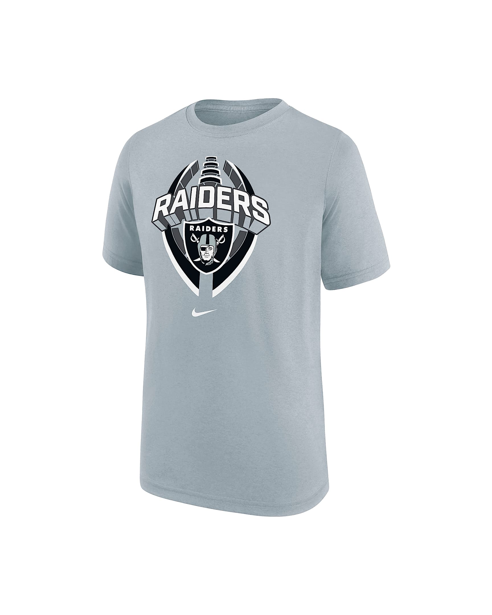 Playera Nike Dri-FIT de la NFL para niños talla grande Las Vegas Raiders Legend Icon - Gris