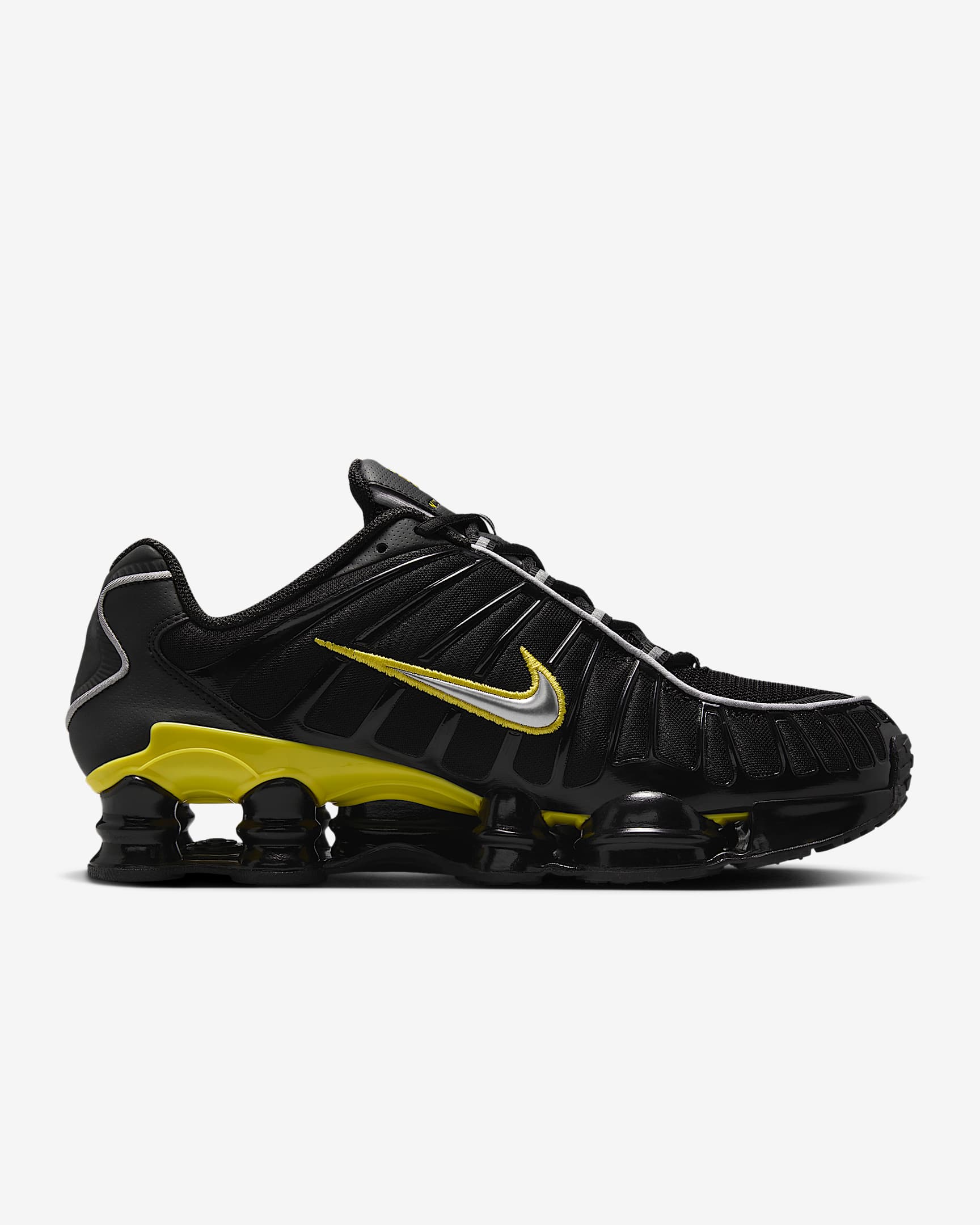 Nike Shox TL Men's Shoes - Black/Dynamic Yellow/Metallic Silver