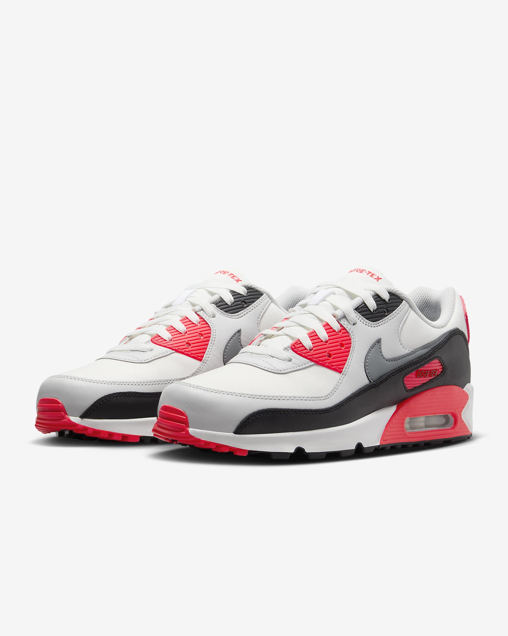 Nike Air Max 90 GORE-TEX Men's Winterized Shoes - Summit White/Bright Crimson/Black/Cool Grey