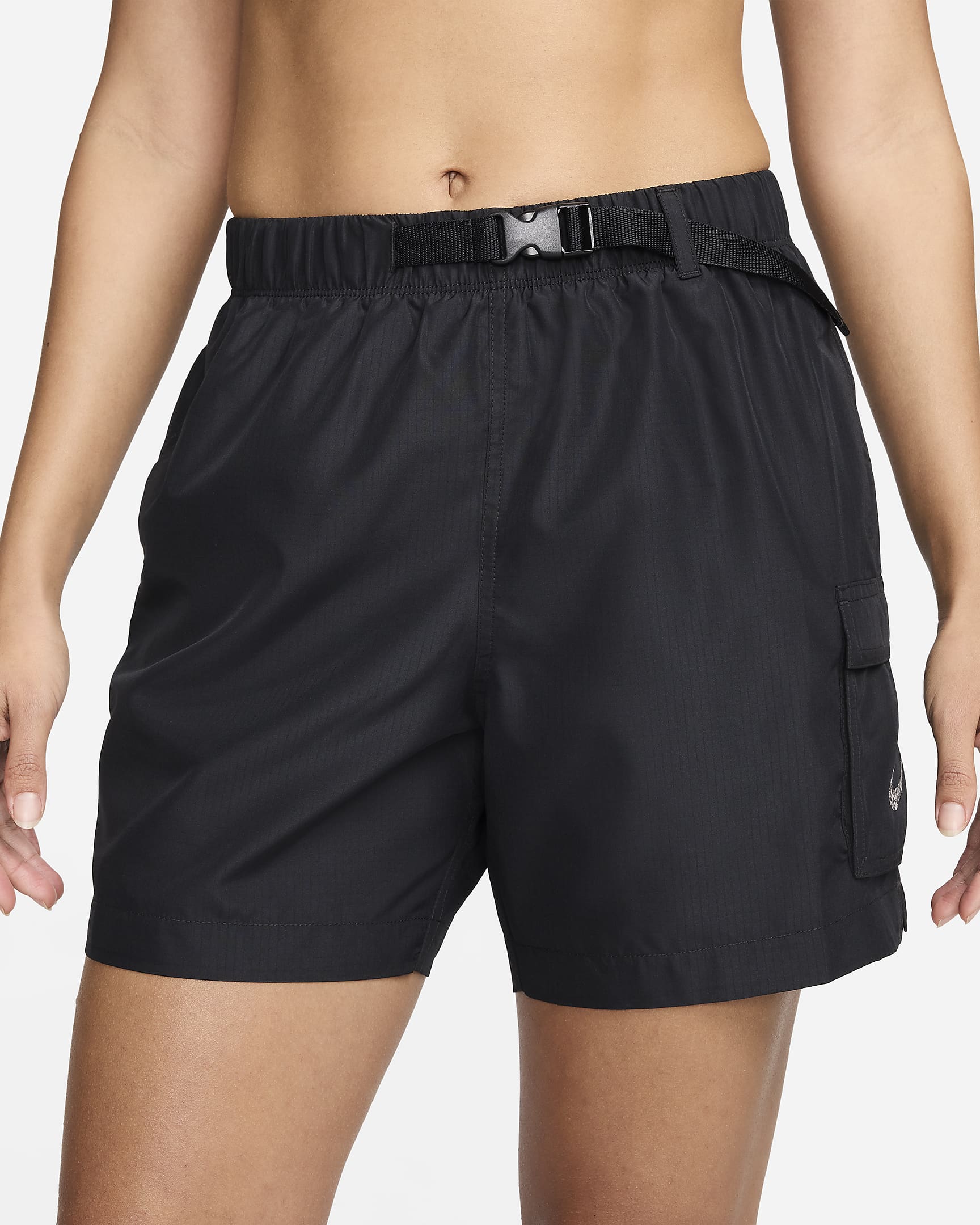 Shorts para salida de baño para mujer Nike Swim Voyage - Negro