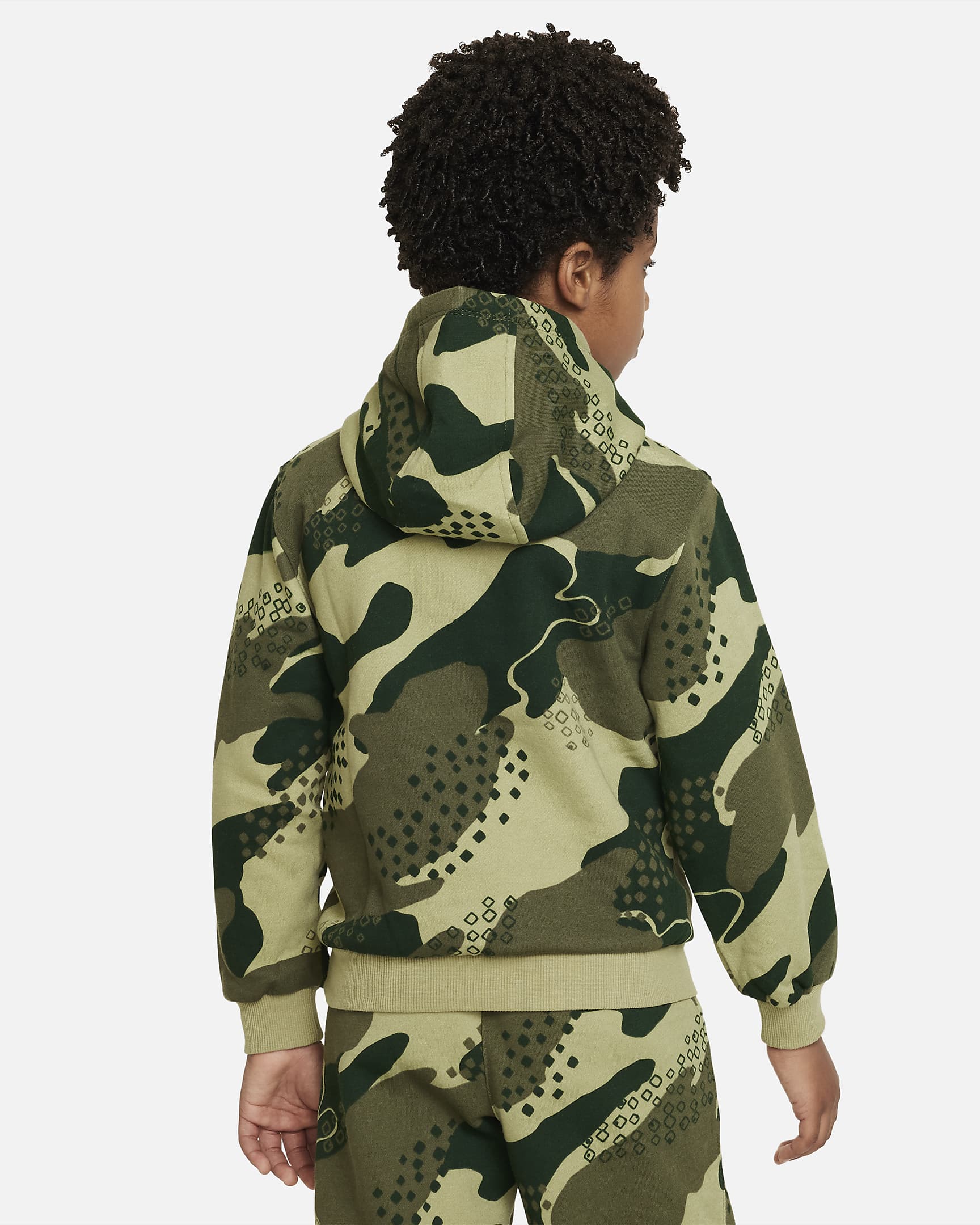 Nike Sportswear Club Camo Pullover Little Kids Hoodie - Neutral Olive