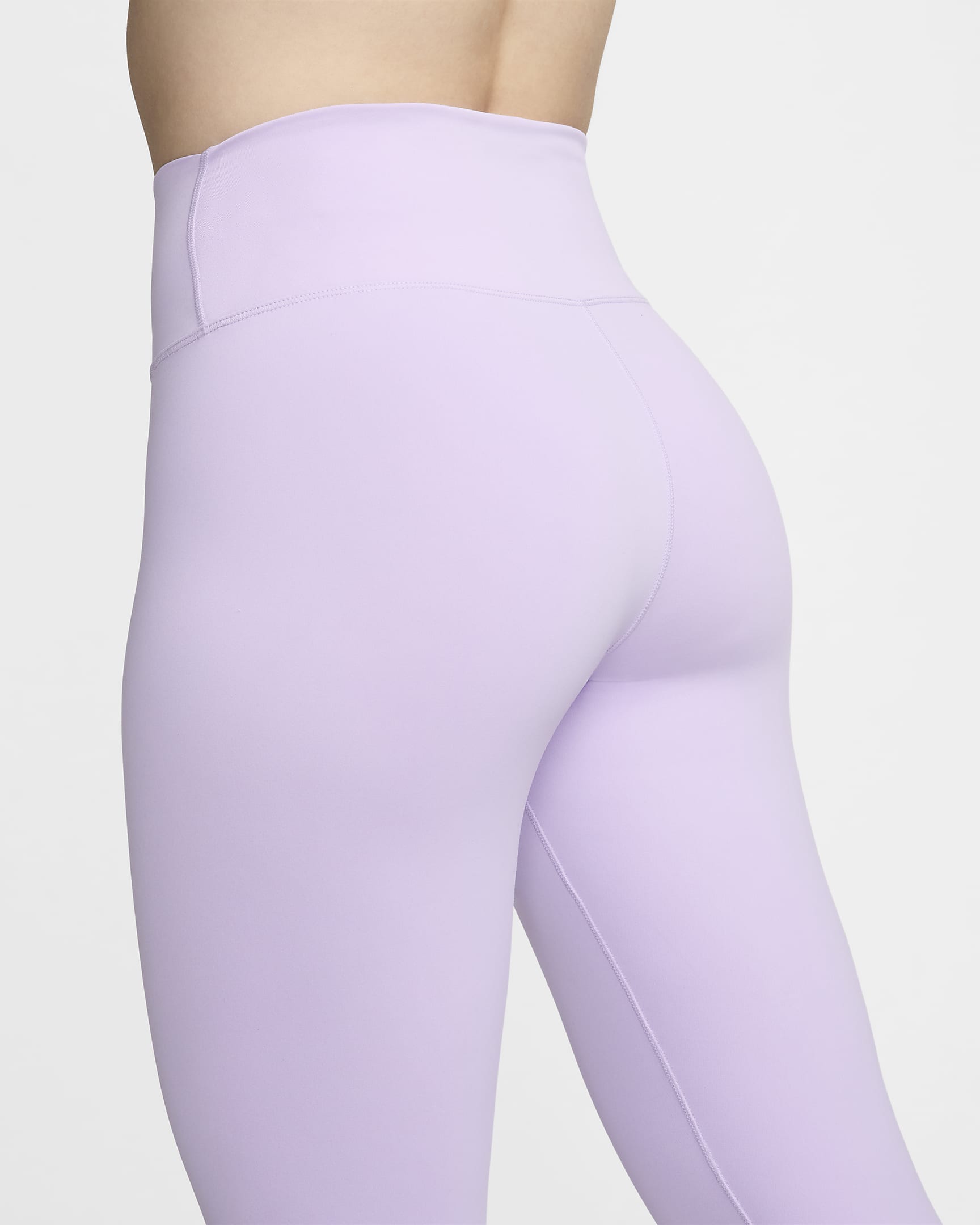 Nike One Leggings in voller Länge mit hohem Bund für Damen - Lilac Bloom/Schwarz