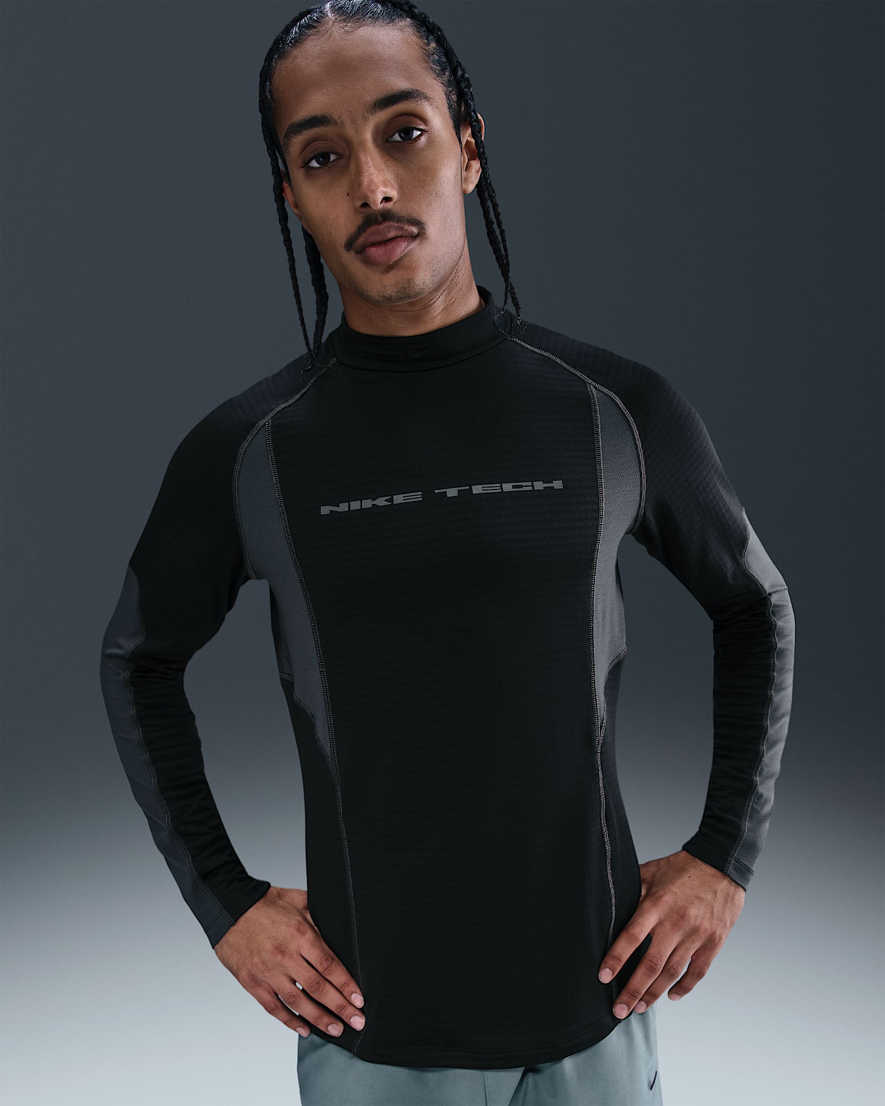Nike Tech Capa base de màniga llarga - Home - Negre/Anthracite/Anthracite/Negre