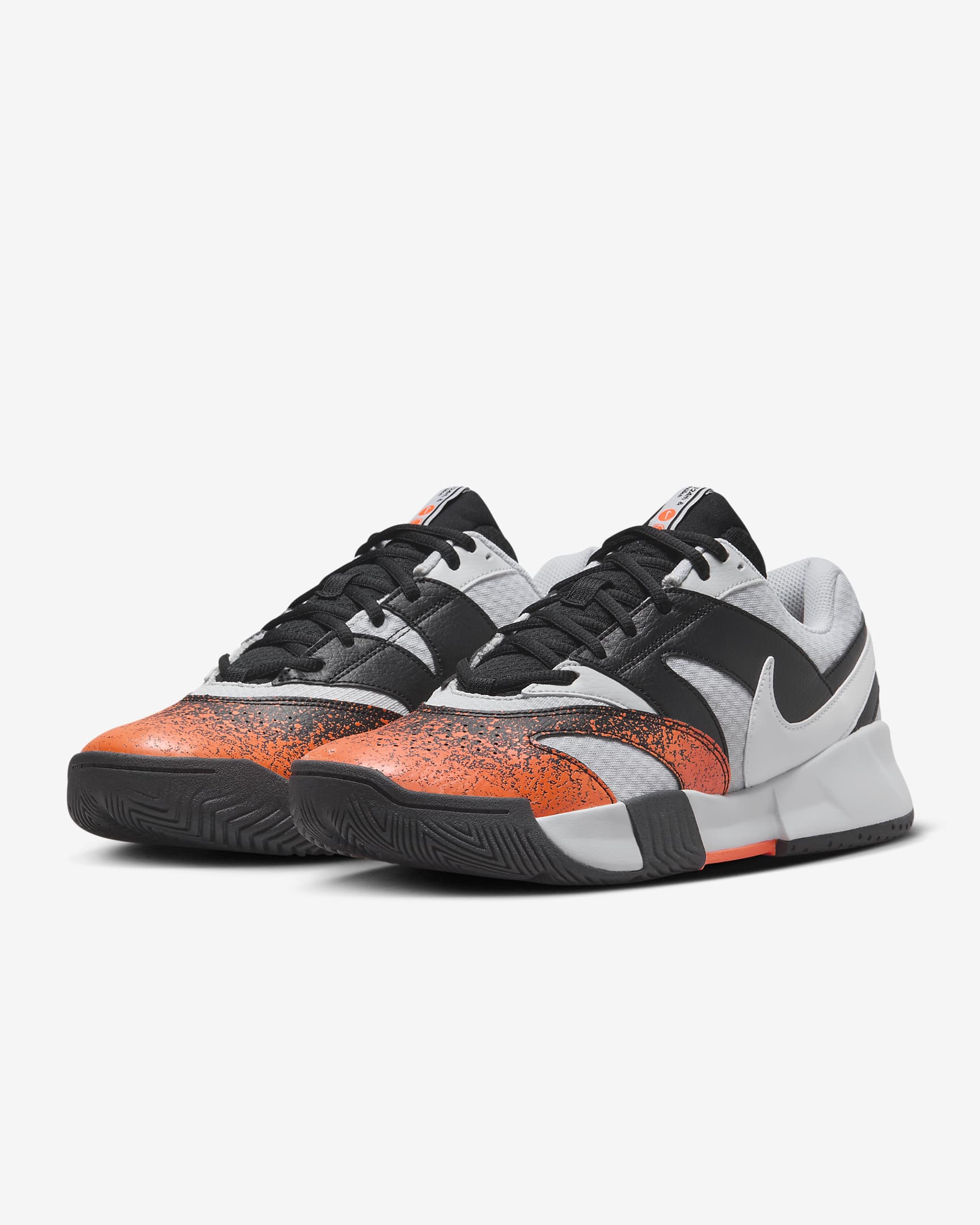 NikeCourt Lite 4 Premium Men's Clay Court Tennis Shoes - Pure Platinum/Black/Hyper Crimson/White