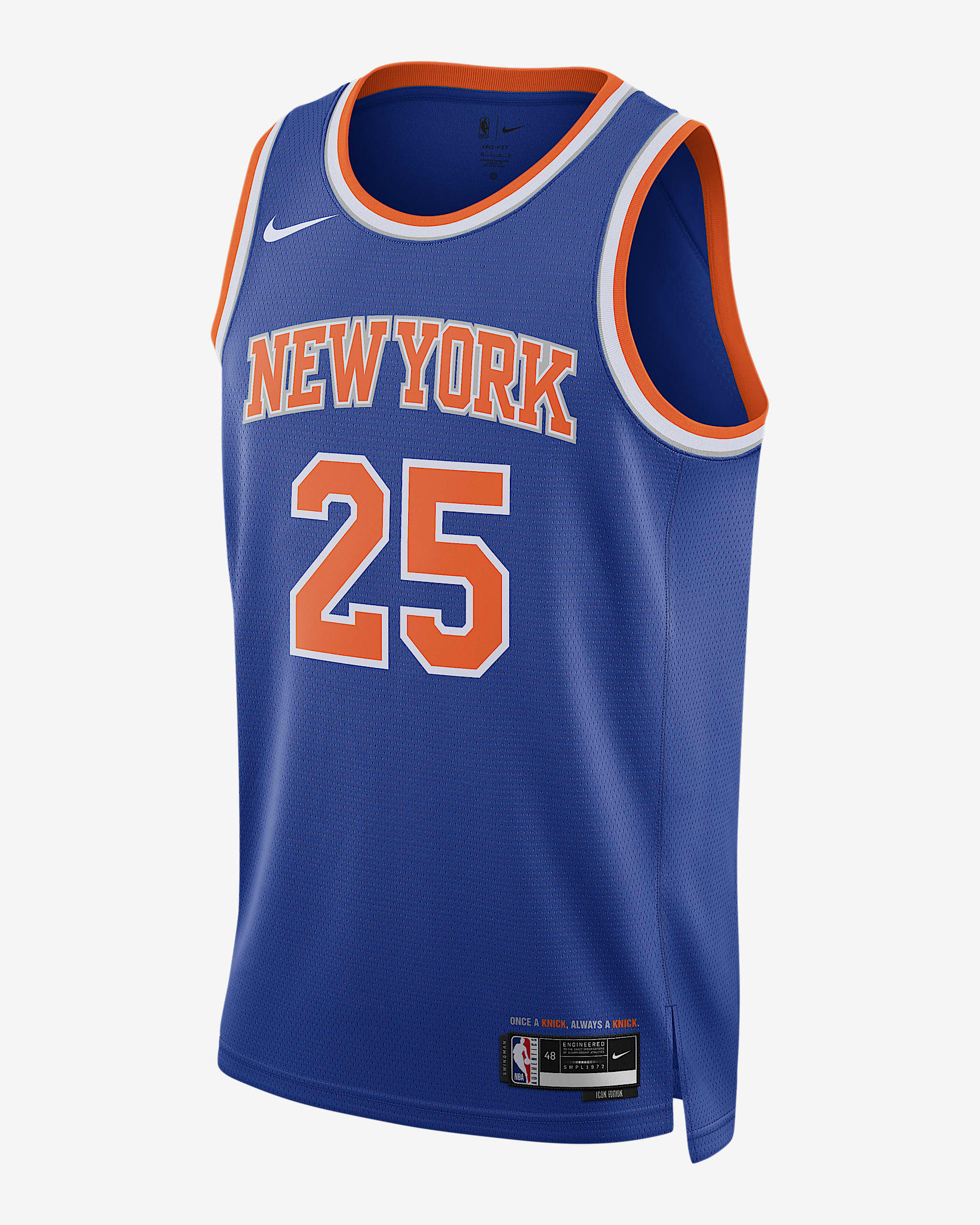 Jersey Nike Dri-FIT de la NBA Swingman para hombre New York Knicks Icon Edition 2022/23 - Azul enérgico