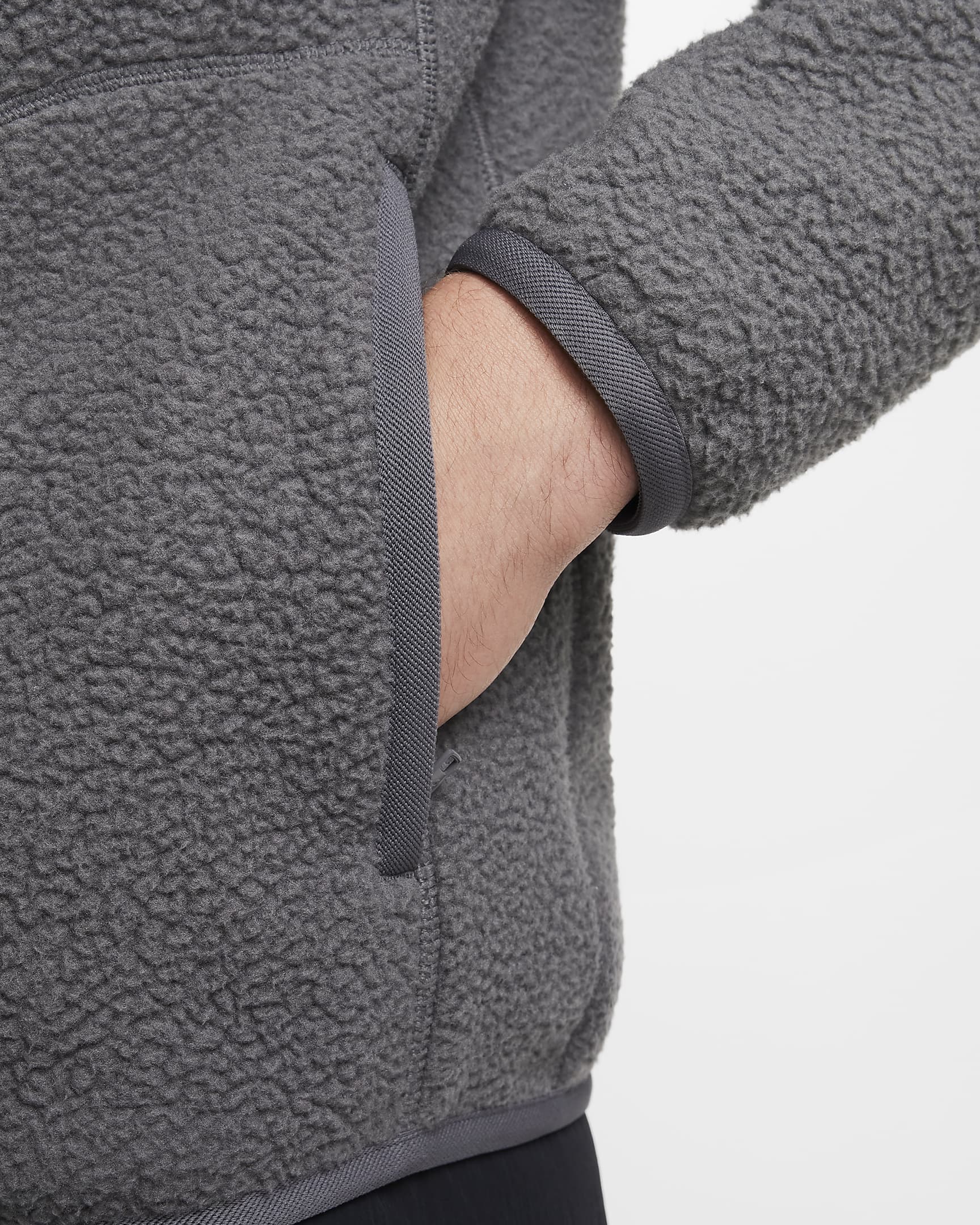 Nike Sportswear Club Men's Fleece Jacket - Iron Grey/White