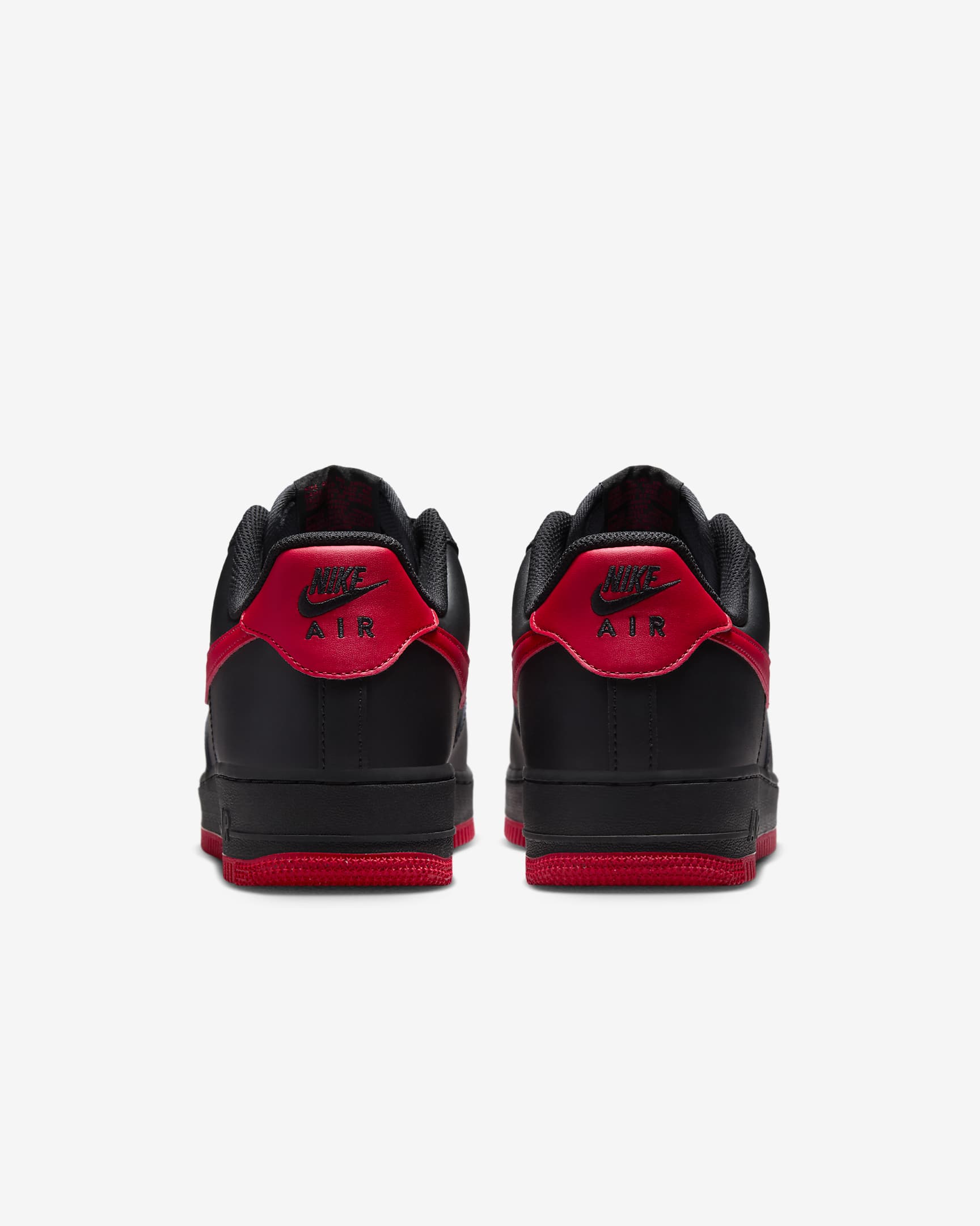 Nike Air Force 1 '07 Men's Shoes - Black/Black/University Red