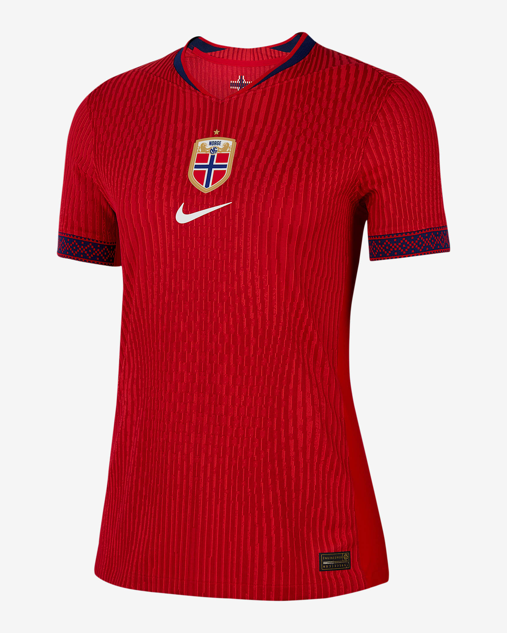 Norwegen 2025 Match Home (Frauenteam) Nike Authentic Dri-FIT ADV Fußballtrikot (Damen) - University Red/Blue Void/Weiß