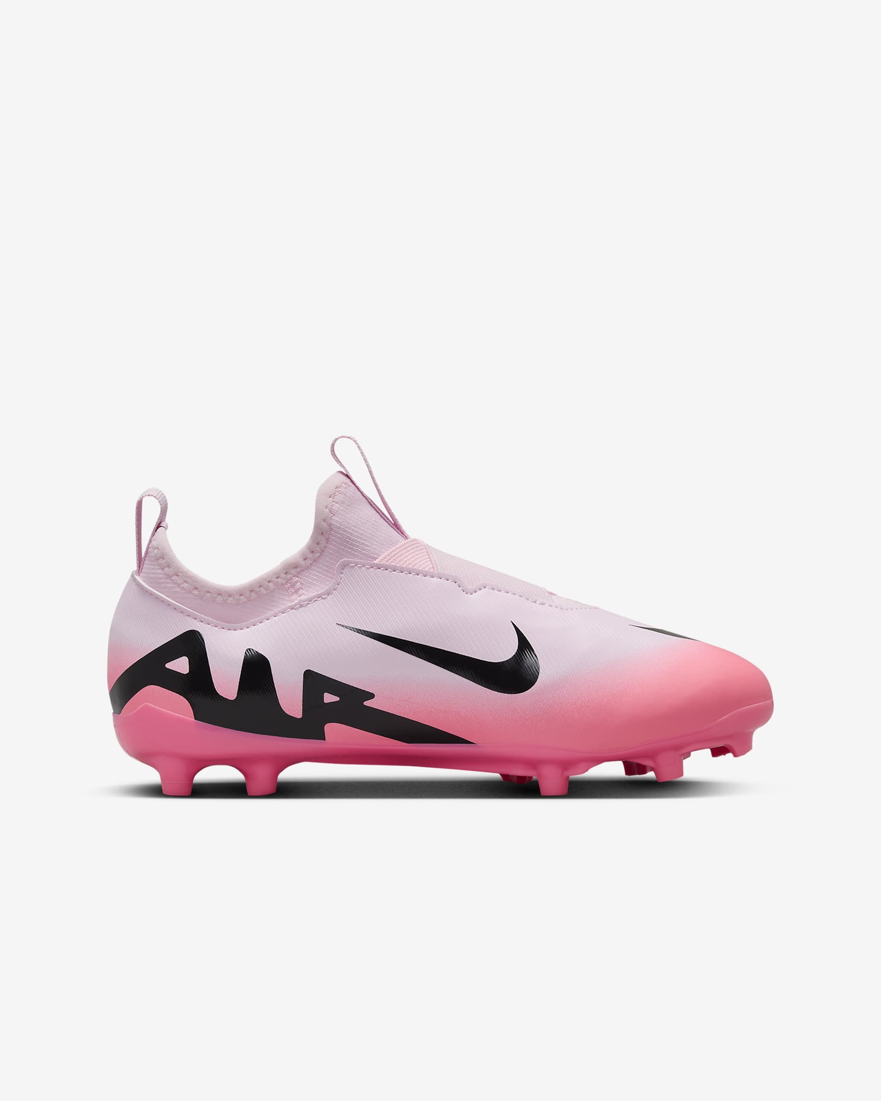 Nike Jr. Mercurial Vapor 15 Academy 小/大童 MG 低筒足球釘鞋 - Pink Foam/黑色