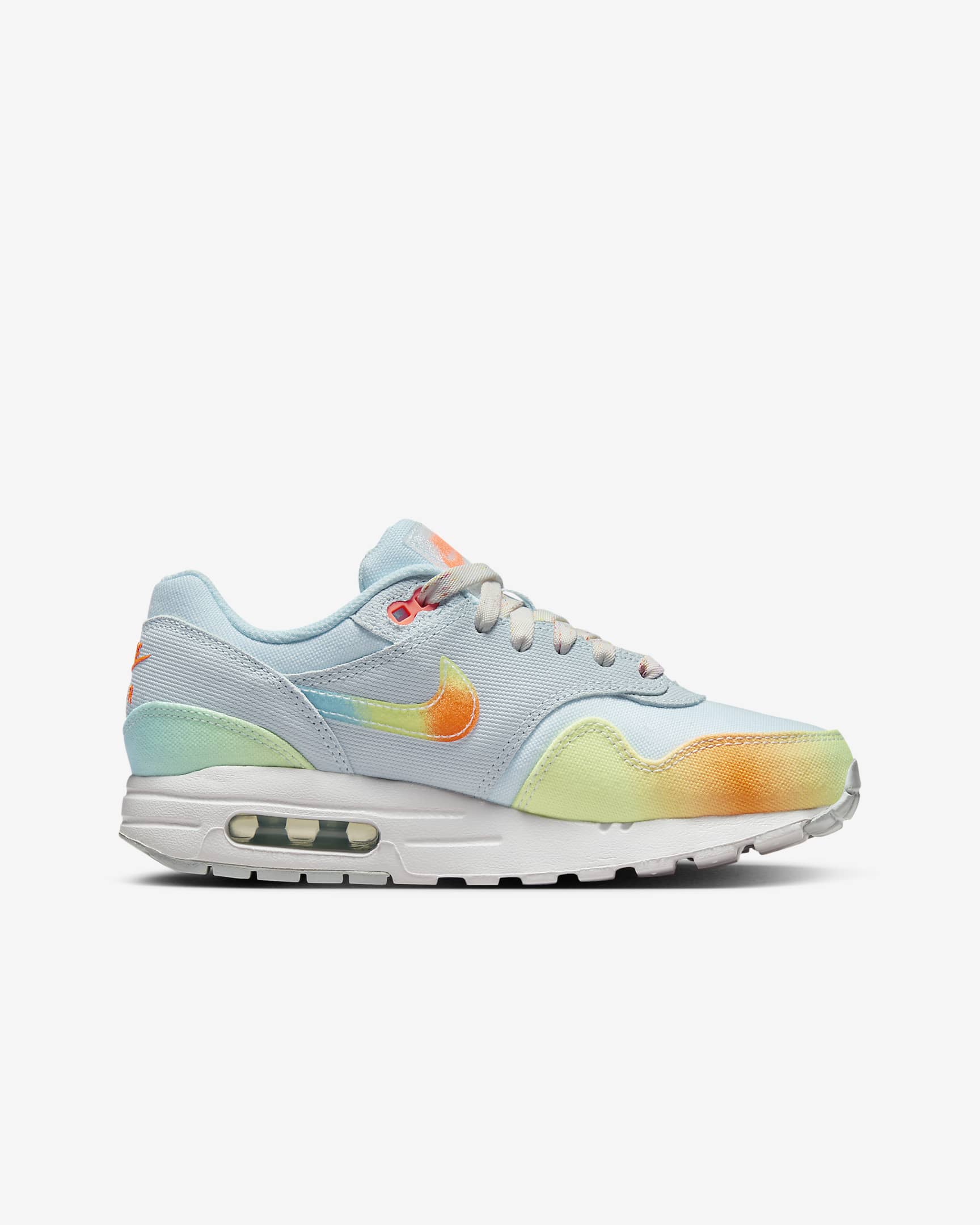 Nike Air Max 1 Big Kids' Shoes - Glacier Blue/White/Light Lemon Twist/Total Orange