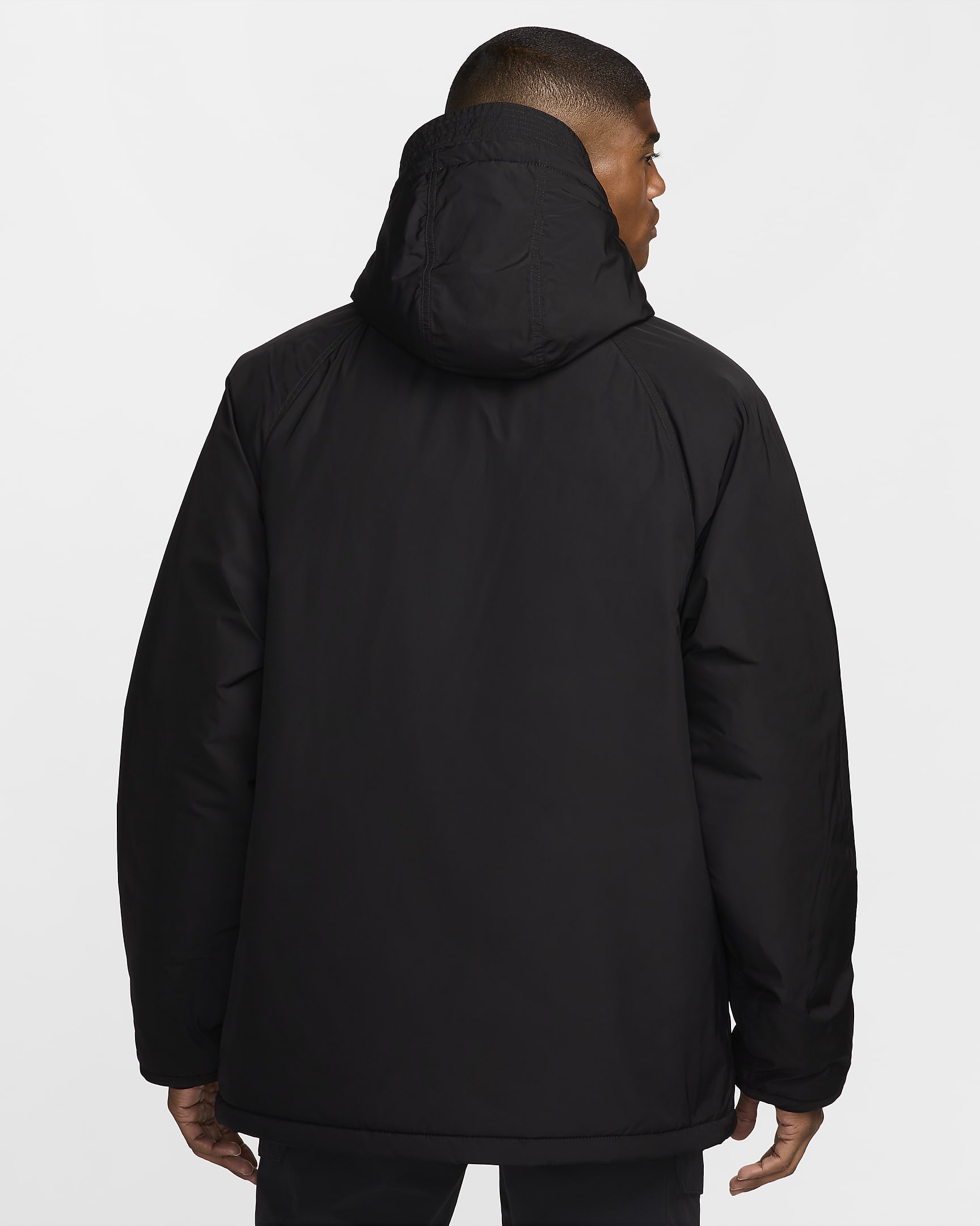 Nike Sportswear Club Fleece Men's Therma-FIT Parka - Black/Black/Black/White