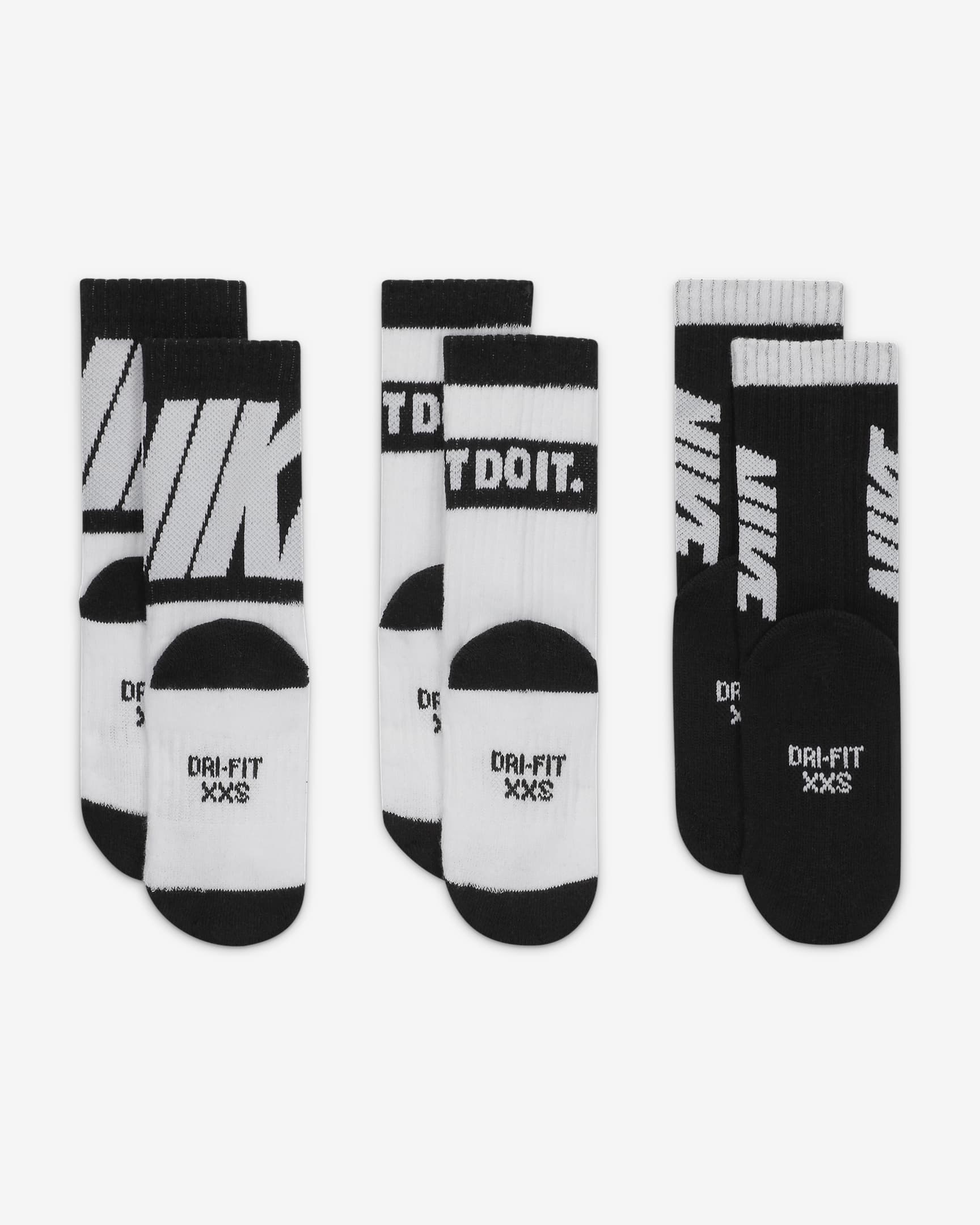 Nike Dri-FIT Sport Little Kids' Crew Socks (3 Pairs). Nike.com