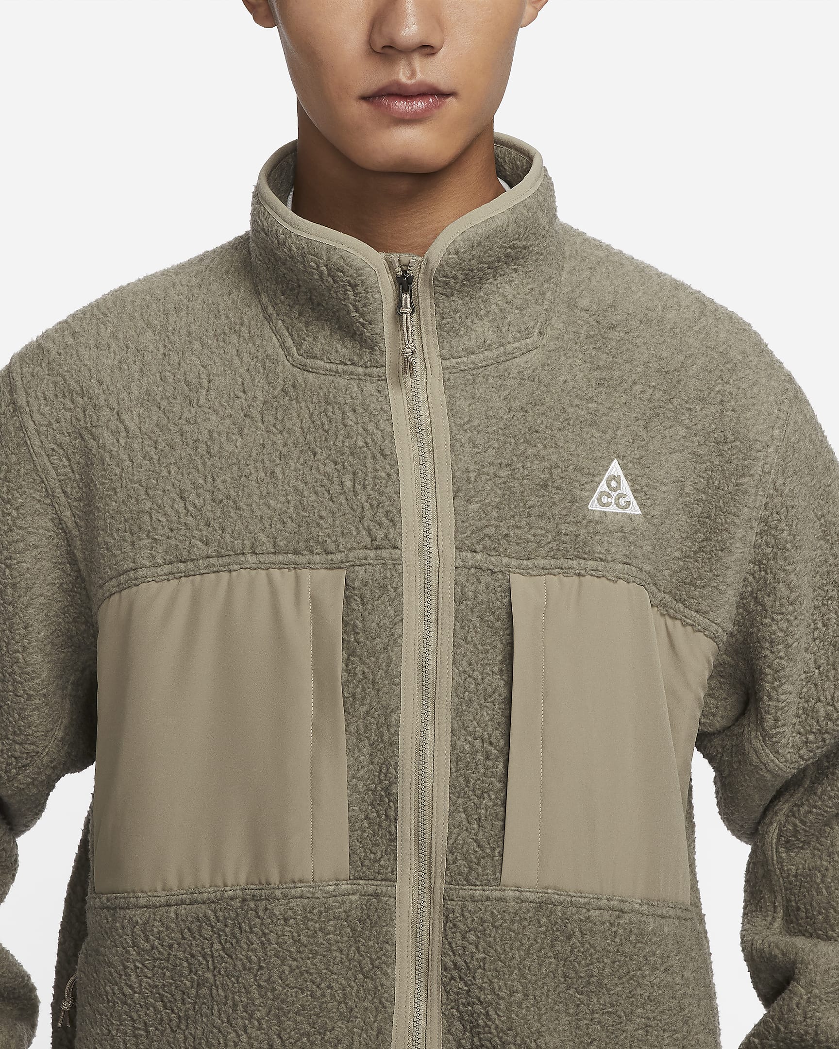 Nike ACG "Arctic Wolf" Men's Full-Zip Top - Khaki/Light Iron Ore/Summit White