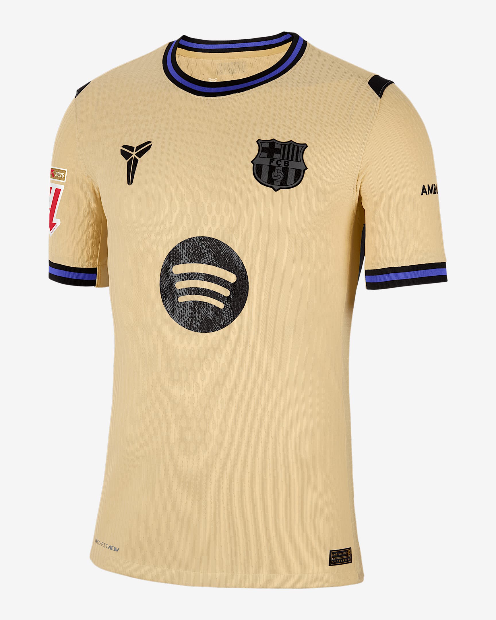 Robert Lewandowski Barcelona 2025/26 Match Away Men's Nike Dri-FIT ADV Soccer Jersey - Gold