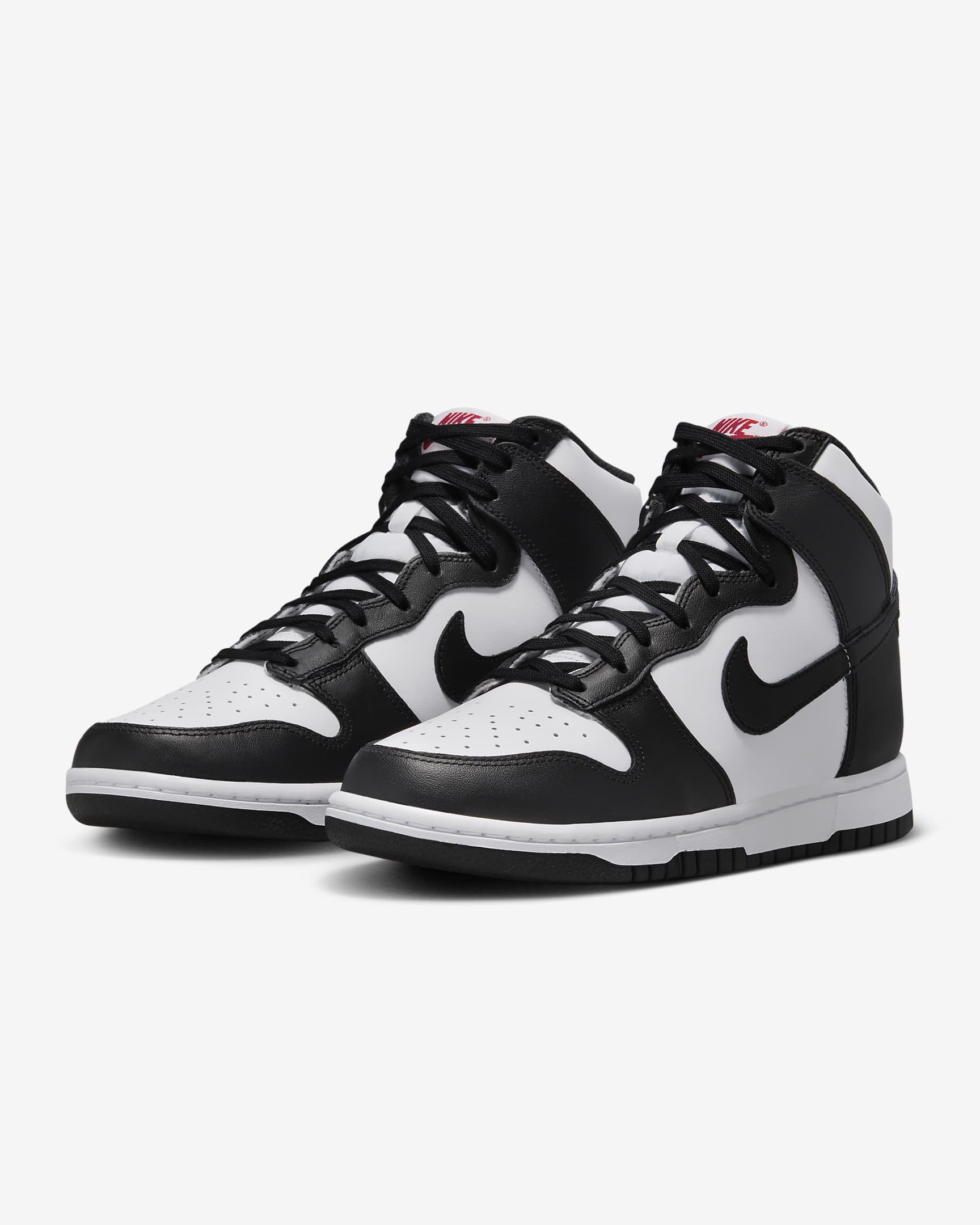 Chaussure Nike Dunk High pour Femme - Blanc/University Red/Noir