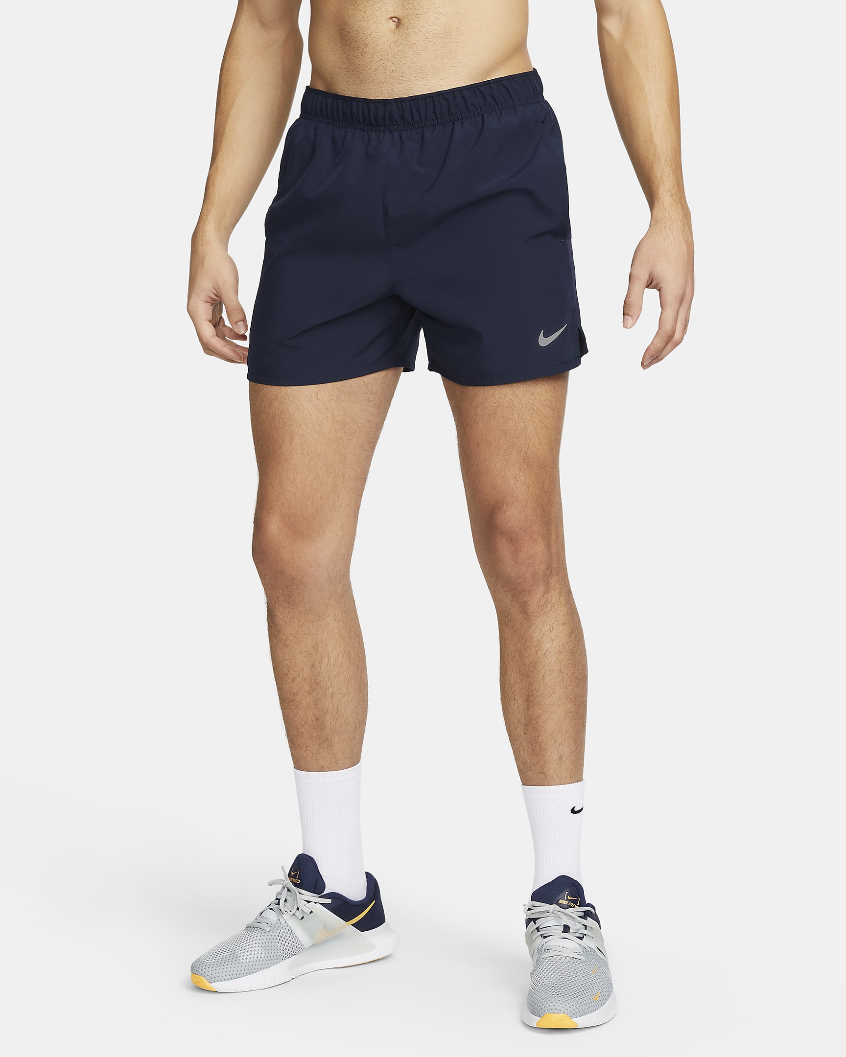 Nike Challenger Dri-FIT-Laufshorts mit Futter für Herren (ca. 12,5 cm) - Obsidian/Obsidian/Schwarz