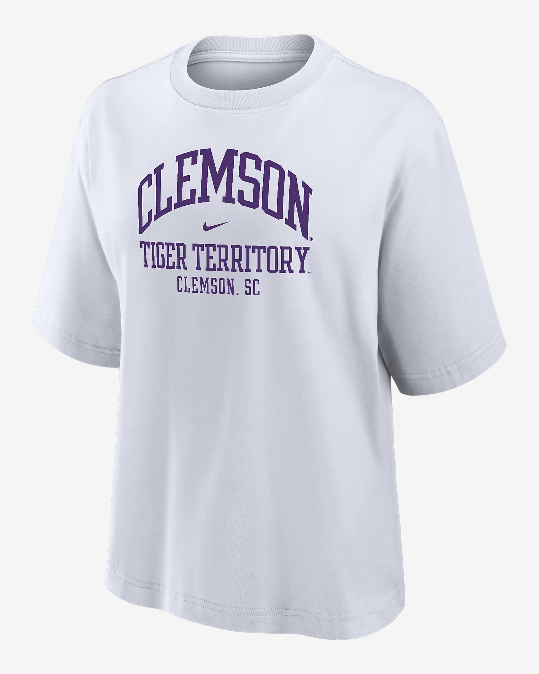 Clemson Women's Nike College Boxy T-Shirt - White