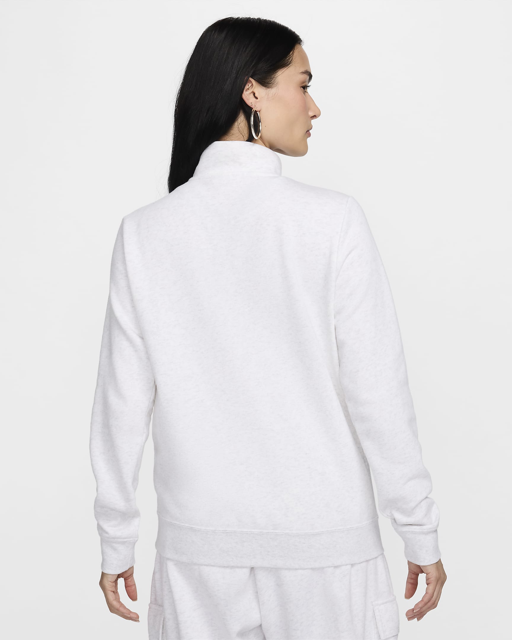 Nike Sportswear Club Fleece Women's 1/2-Zip Sweatshirt - Birch Heather/Black