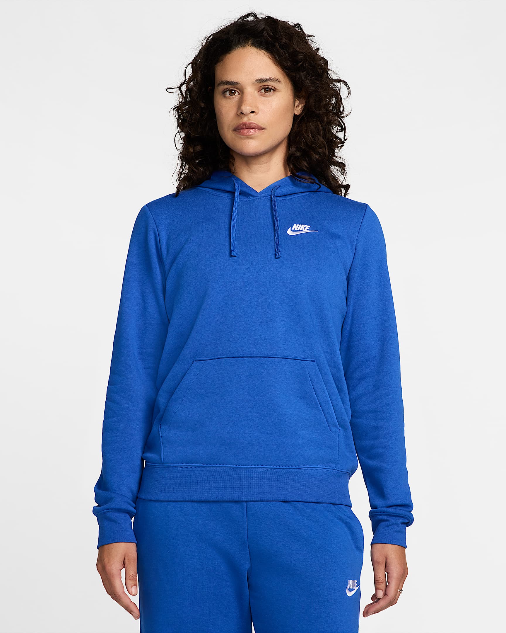 Sudadera con gorro sin cierre para mujer Nike Sportswear Club Fleece - Royal juego/Blanco