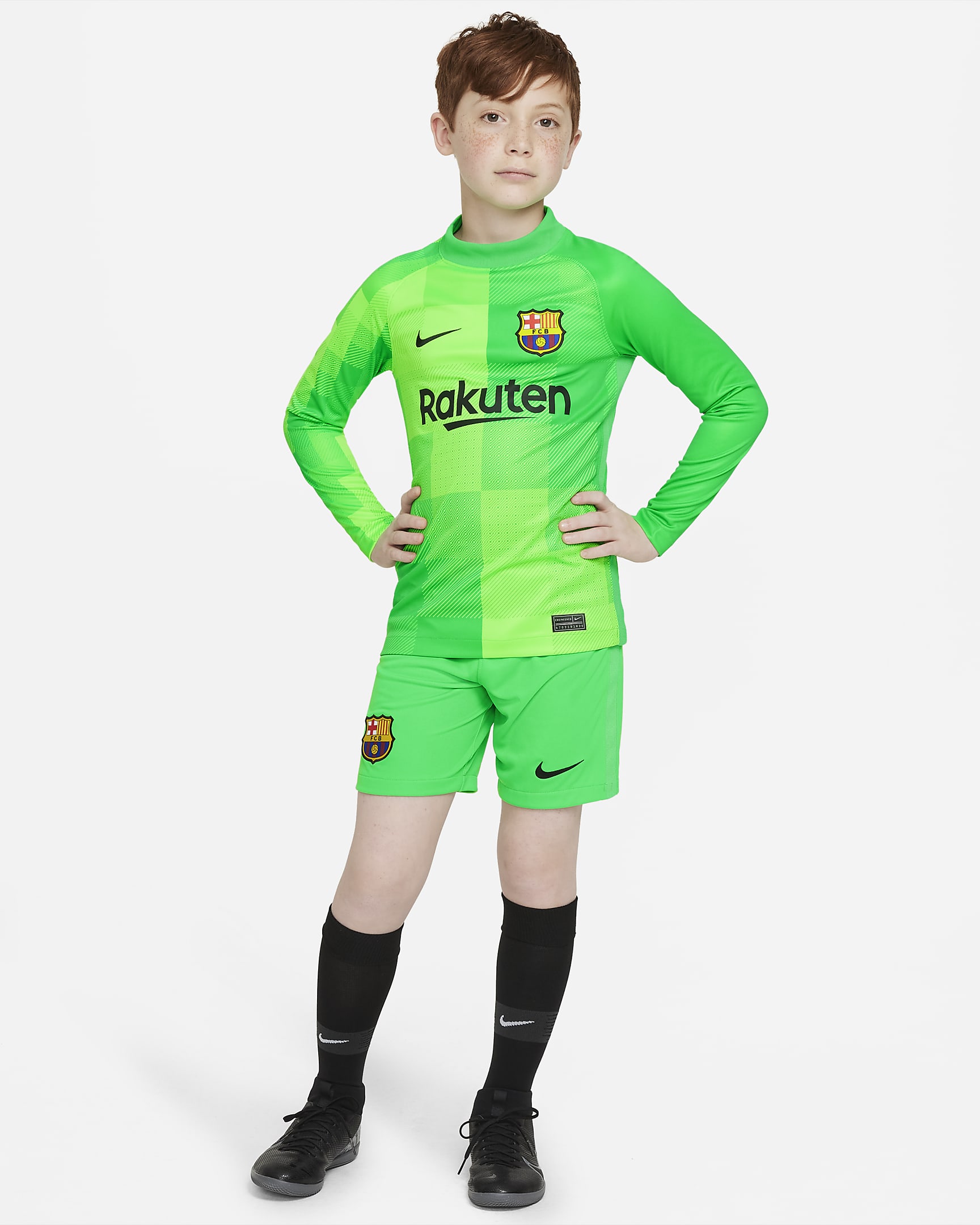 F.C. Barcelona 2021/22 Stadium Goalkeeper Older Kids' Long-Sleeve ...
