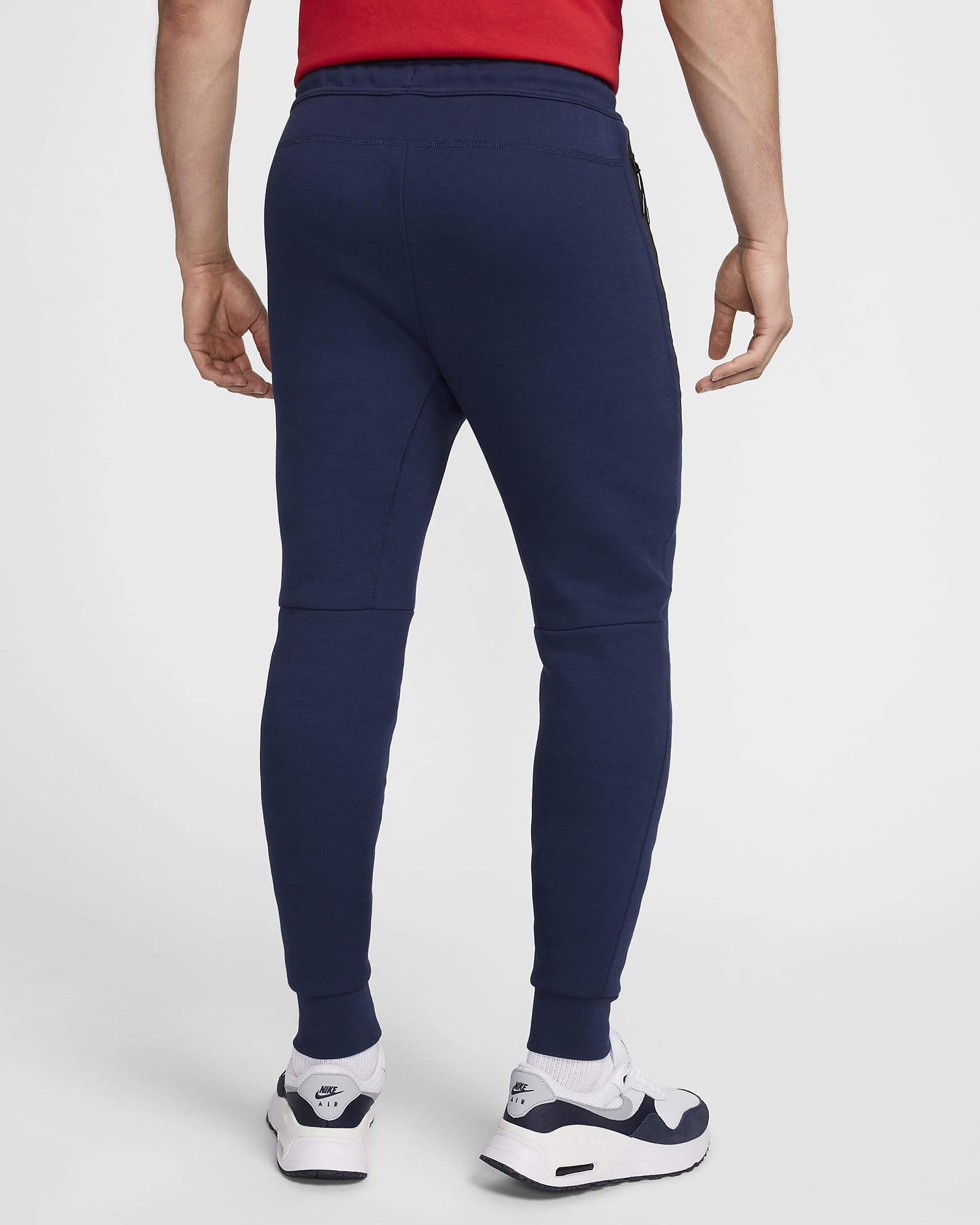 Calças desportivas de futebol Nike Tech Fleece Paris Saint-Germain para homem - Midnight Navy/Branco