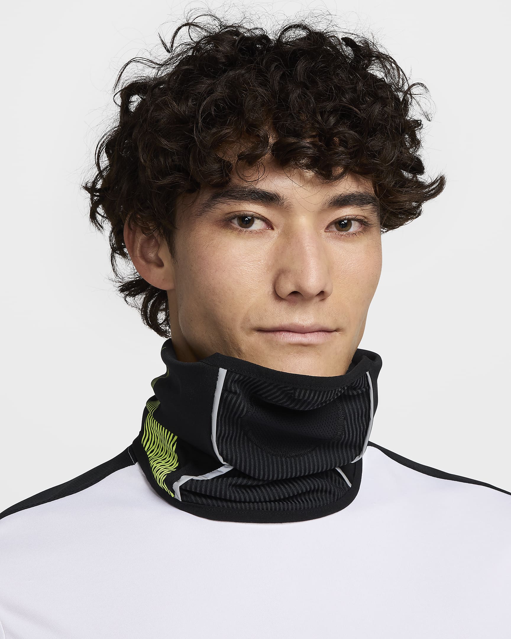 Nike Academy Dri-FIT Football Snood - Black/Volt/Metallic Silver