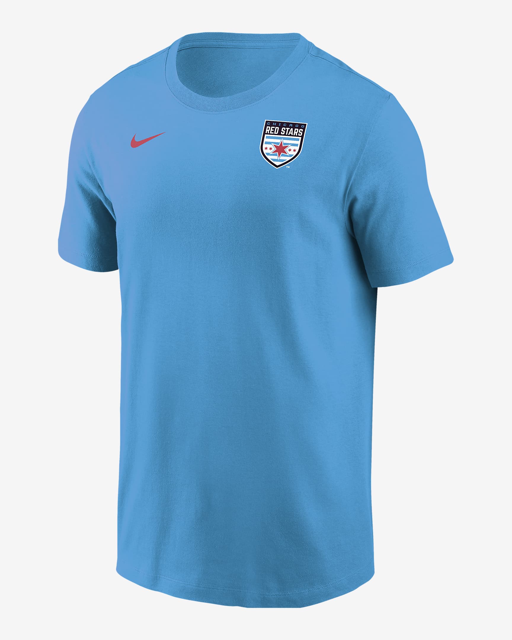 Playera Nike de la NWSL para hombre Mallory Swanson Chicago Red Stars - Azul celeste oscuro