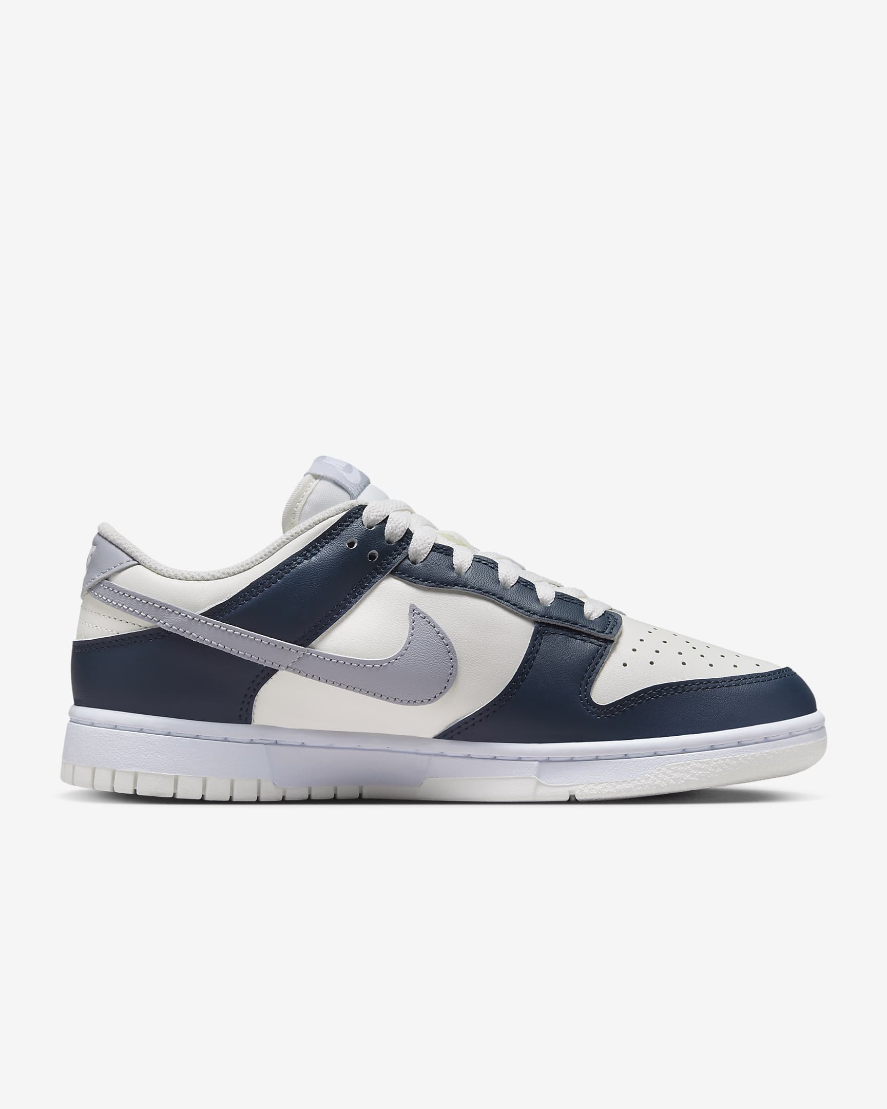 Buty damskie Nike Dunk Low - Sail/Biel/Armory Navy/Wolf Grey