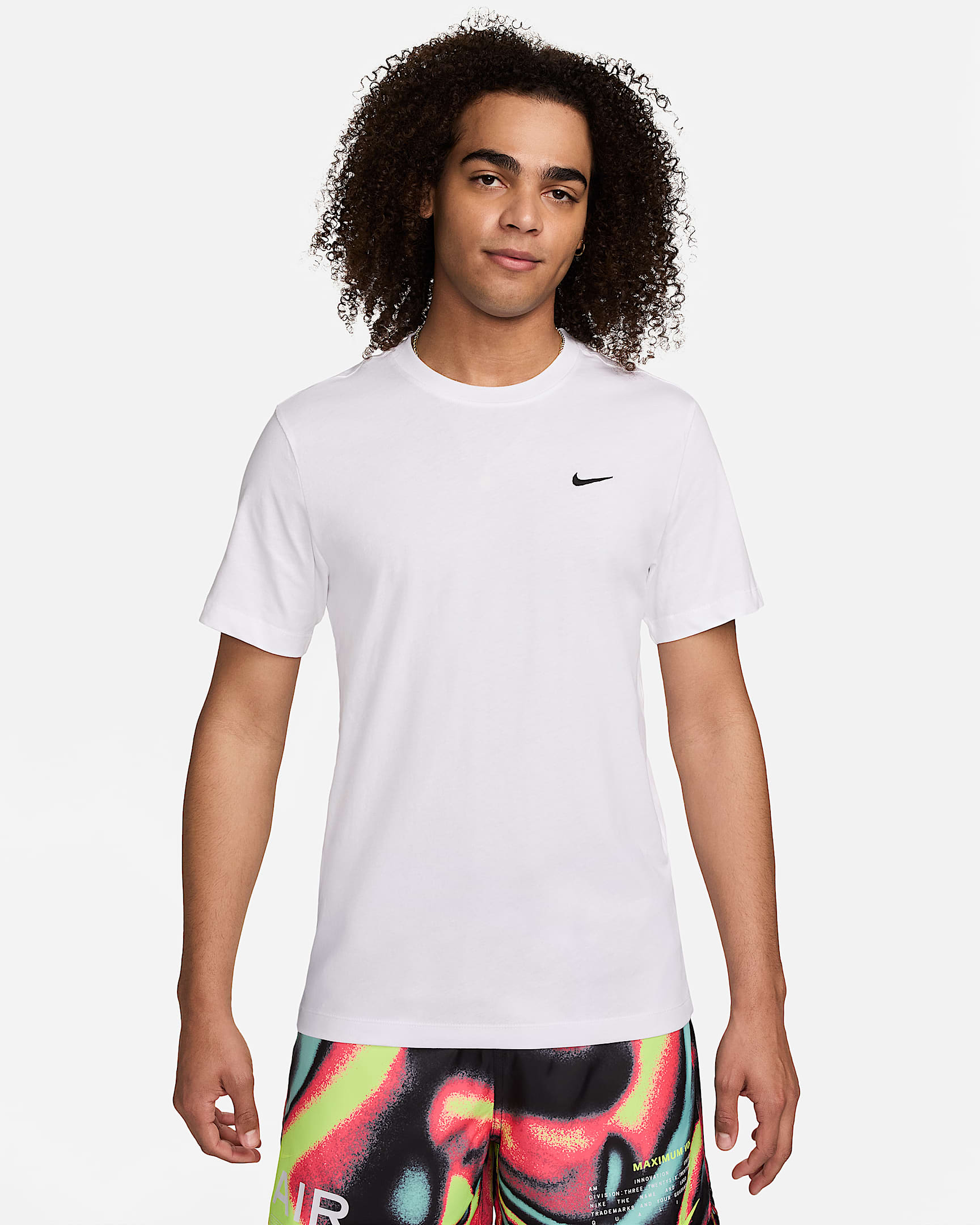 Playera para hombre Nike Sportswear Swoosh - Blanco/Negro