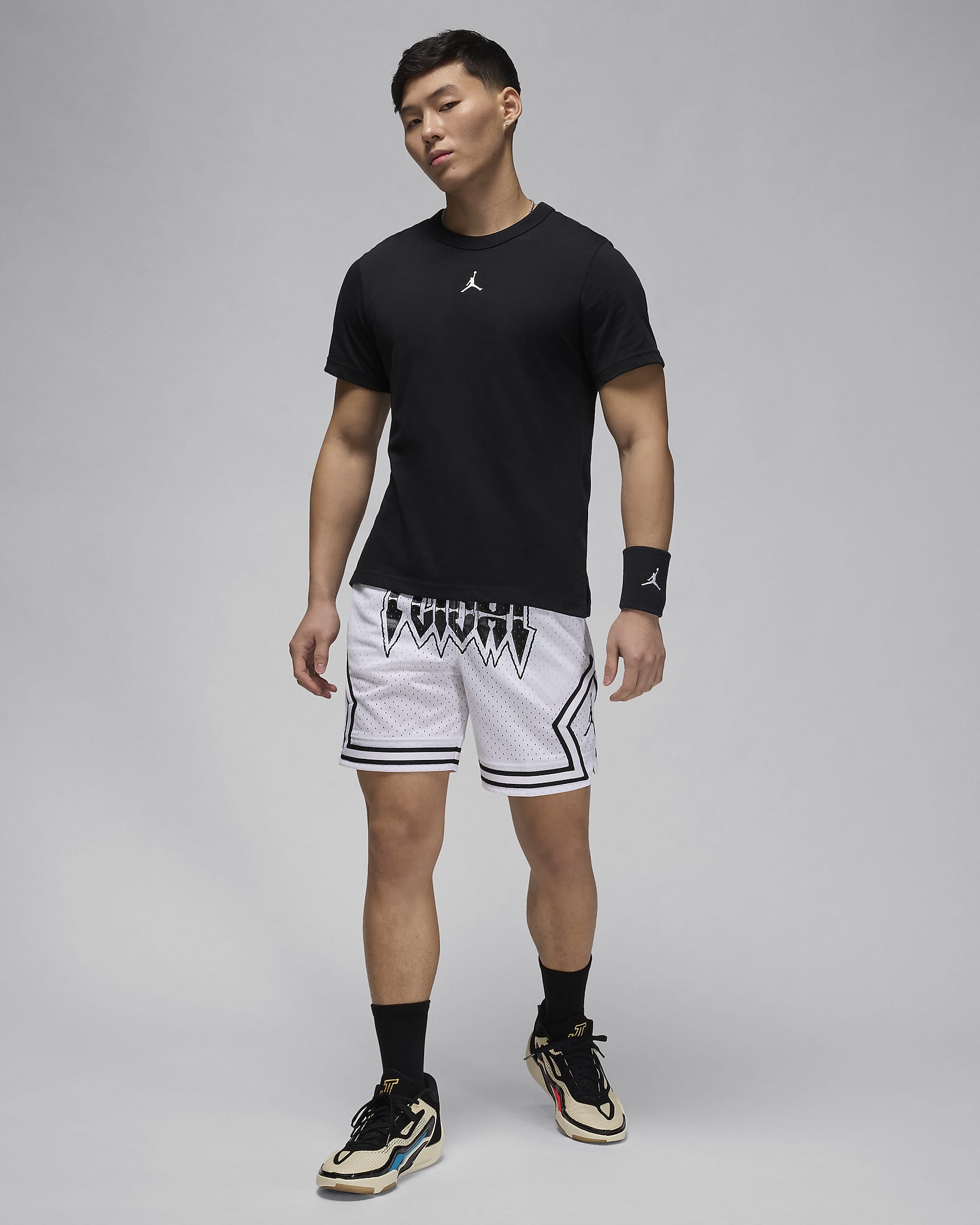 Jordan Sport Men's Dri-FIT Diamond Shorts - White/Black