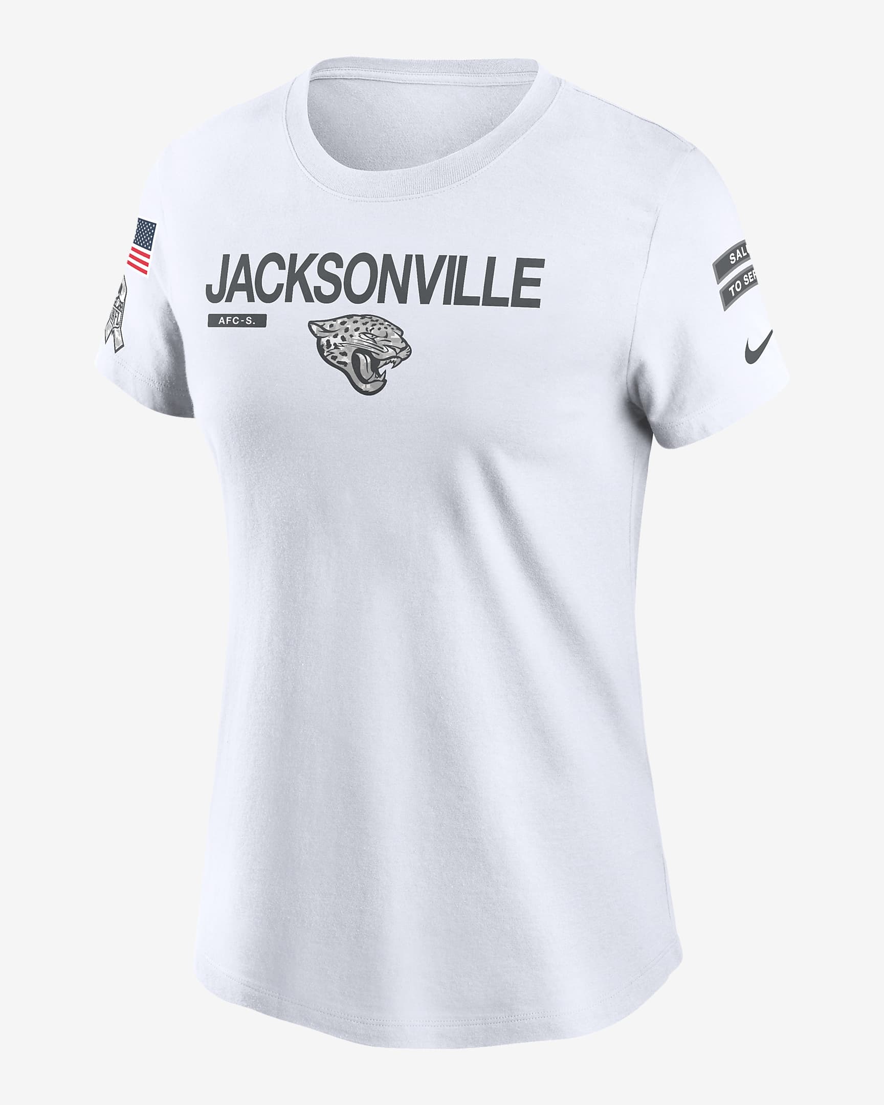 Jacksonville Jaguars Salute to Service Legend Women's Nike NFL T-Shirt - White