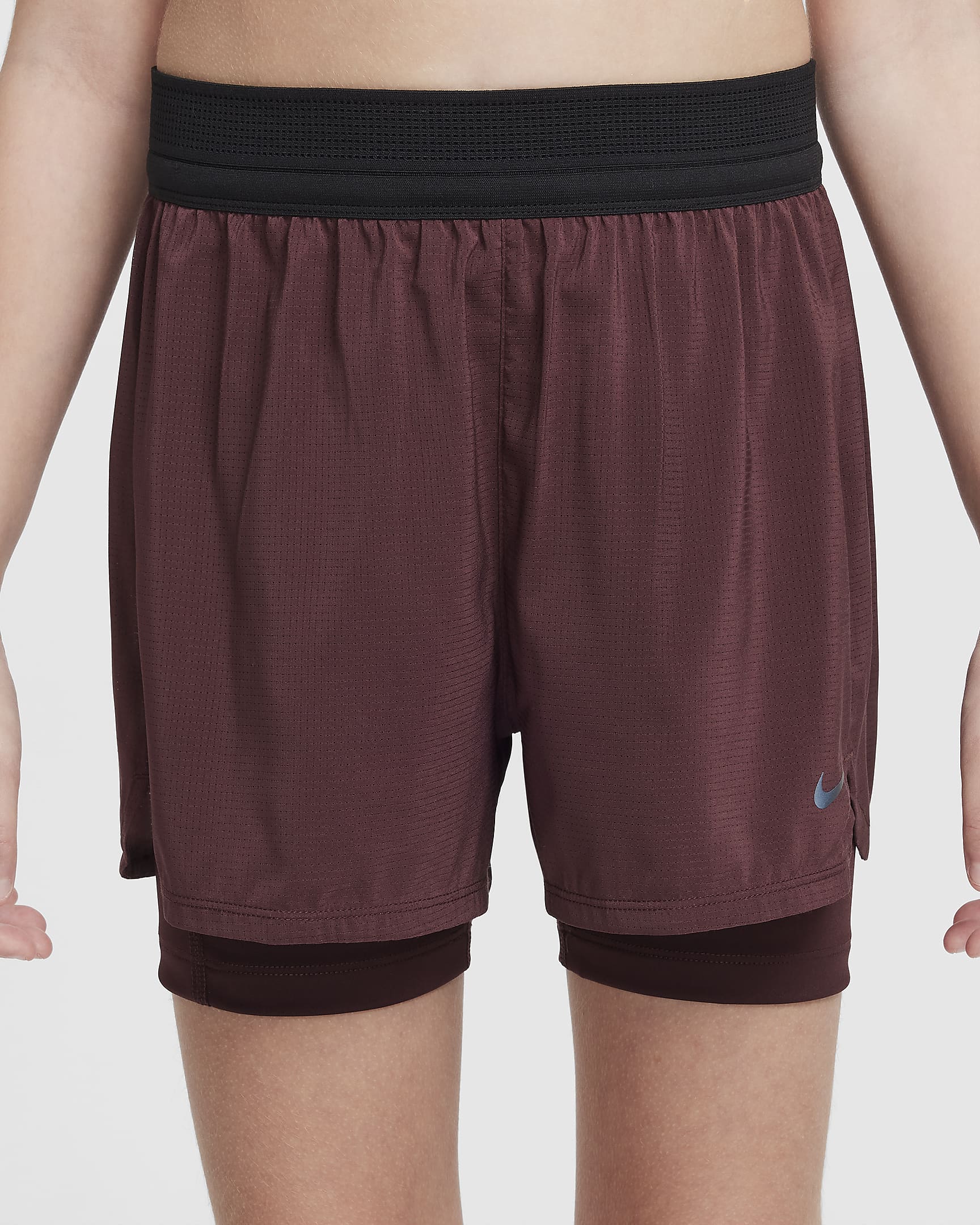 Nike Dri-FIT ADV shorts til store barn (jente) - Burgundy Crush/Burgundy Crush/Svart