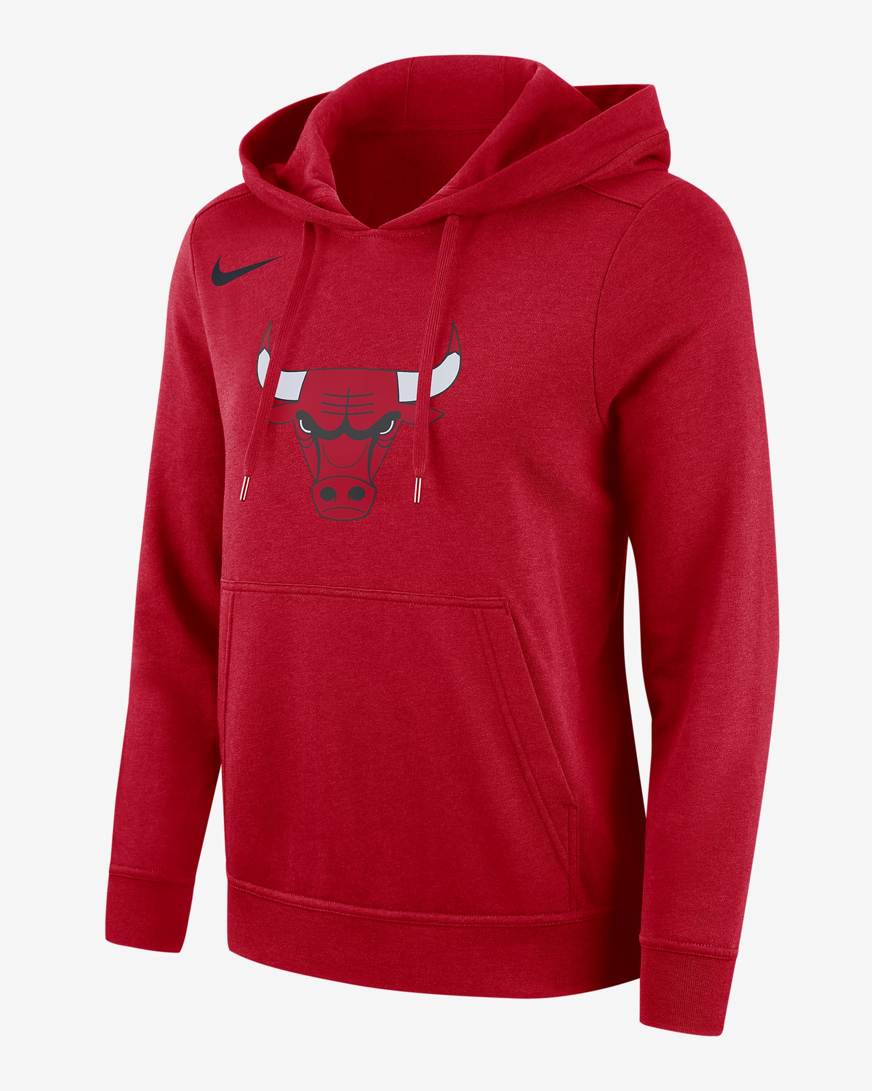 Damska dzianinowa bluza z kapturem Nike NBA Chicago Bulls Club - University Red